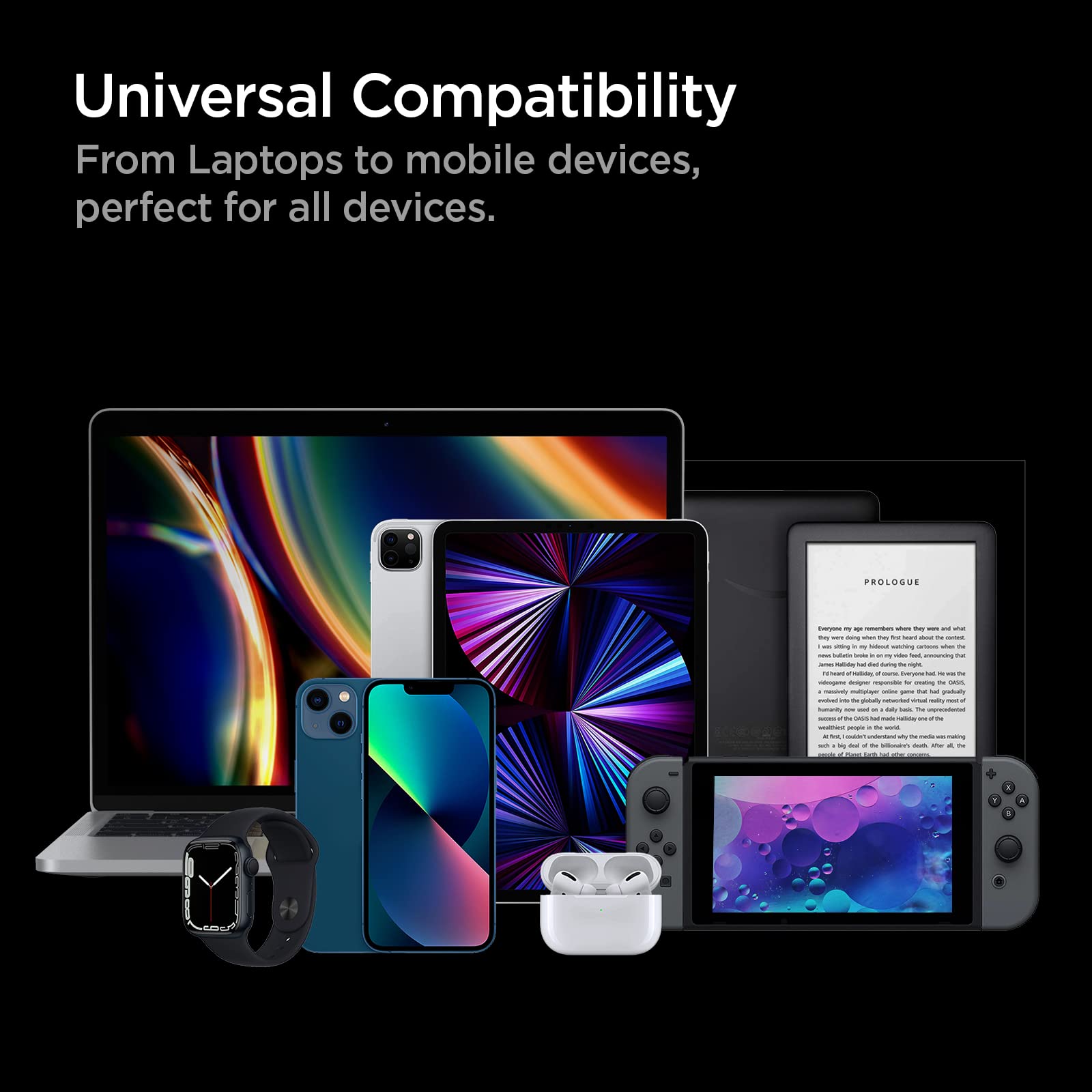 Spigen ArcDock 65W [GaN III] 4-Port USB C Charging Station - Fast PD Charger with USB-C & USB-A Ports - Includes 100W USB 4 Cable for MacBook Pro/Air, iPad, Laptops - Perfect for Home, Office & Travel Charging Needs