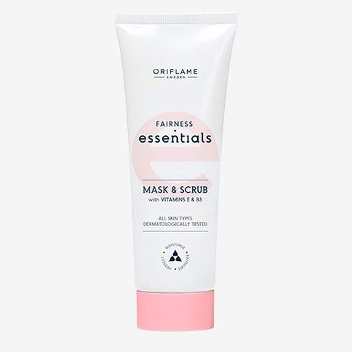 Oriflame ESSENTIALS Fairness Essentials Face Mask & Scrub with Vitamin E & B3 for Brightening Skin, 75ml - Perfect for Daily Skincare Routine & Glowing Complexion
