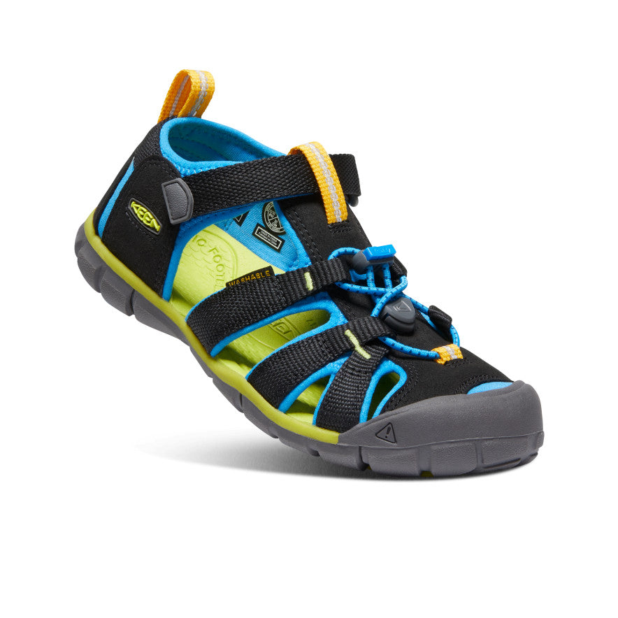 Seacamp II CNX Big Kids' Water Shoes - Black/Brilliant Blue for Beach, Pool & Outdoor Activities