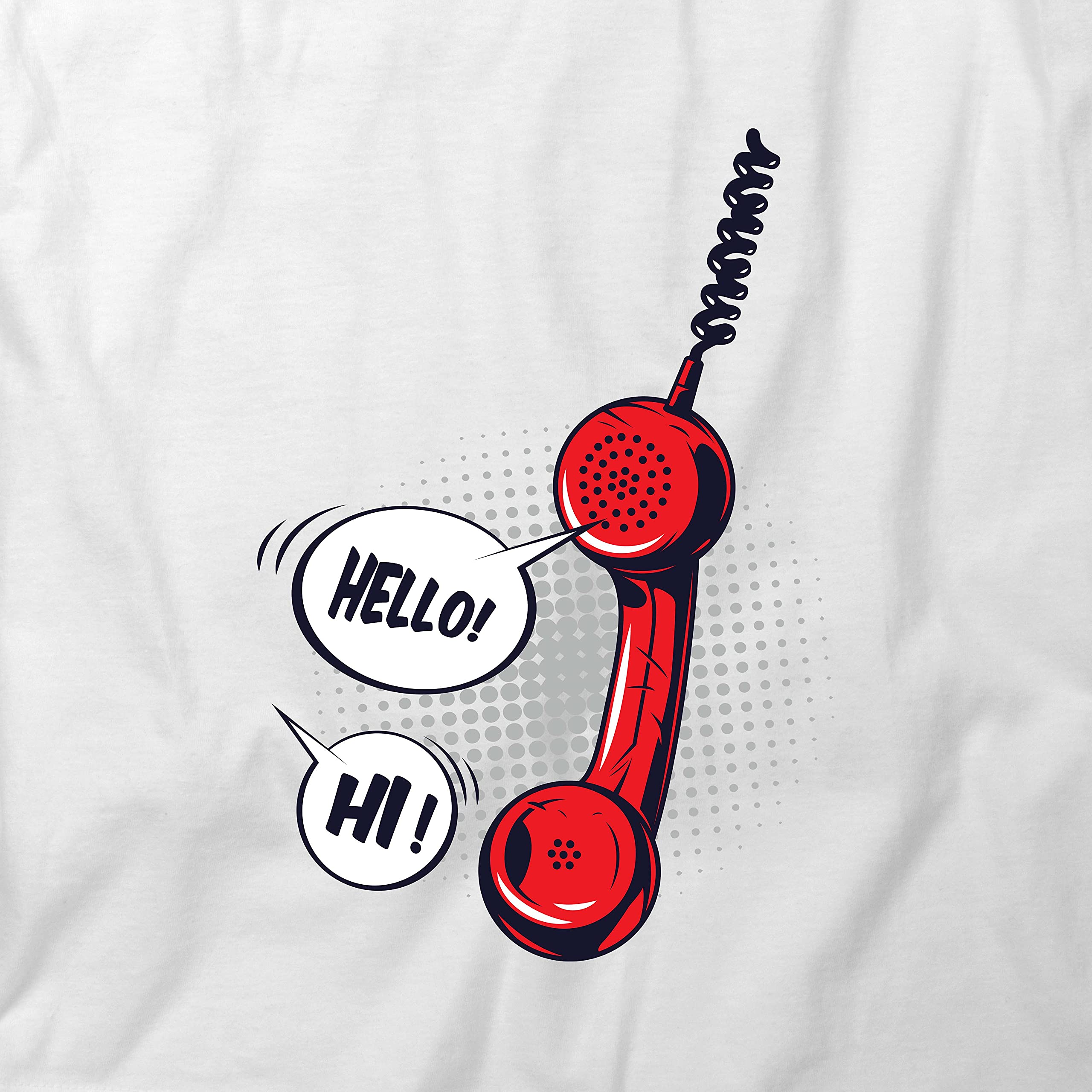 Hello Comic Print T-Shirt for Men & Women | Funny Graphic Tee, White Cotton Shirt - Perfect for Casual Wear, Cosplay & Comic Conventions