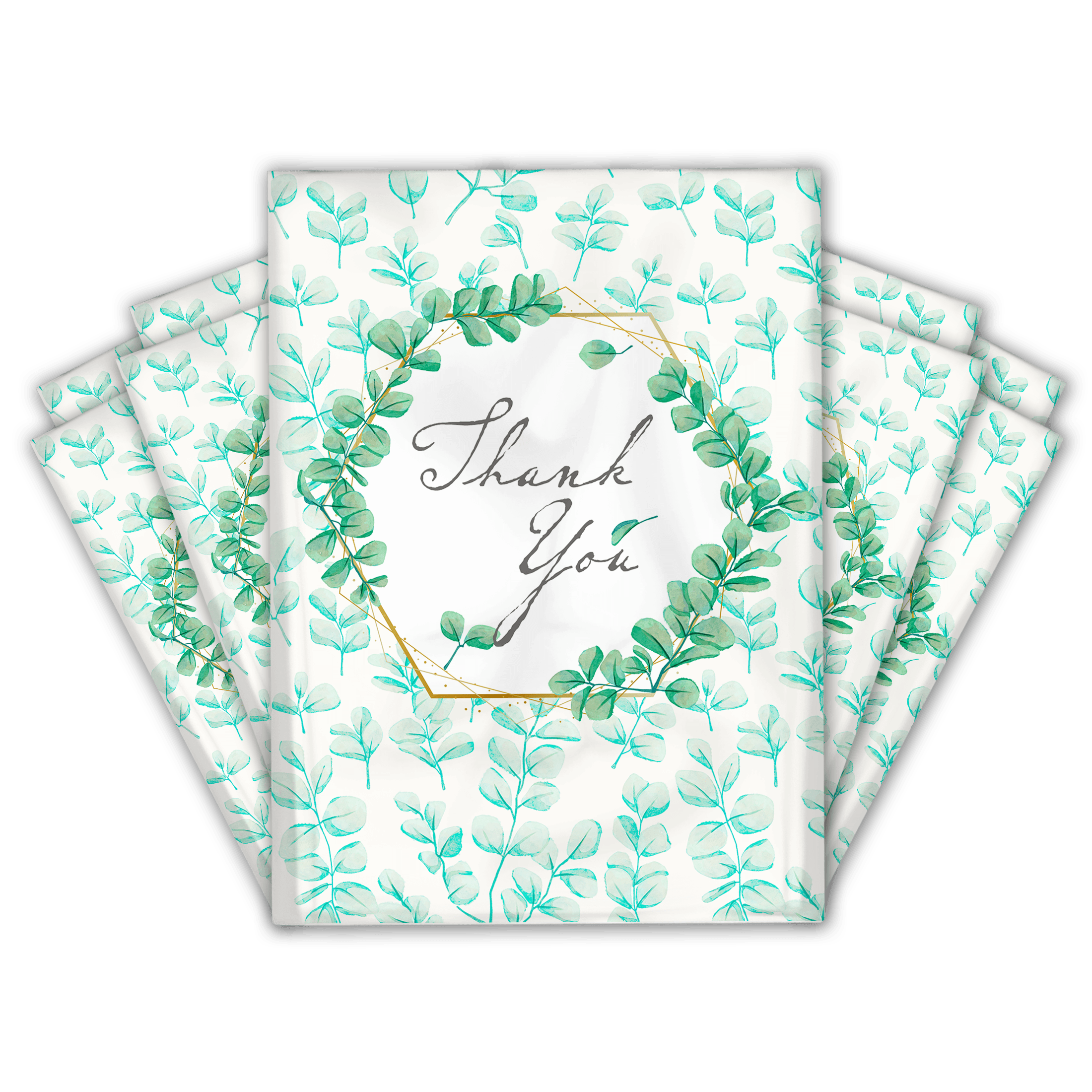 10x13 Eucalyptus Designer Poly Mailers - Premium Printed Shipping Envelopes for Ecommerce, Boutique & Subscription Boxes | Waterproof & Tear-Resistant Mailing Bags for Small Businesses