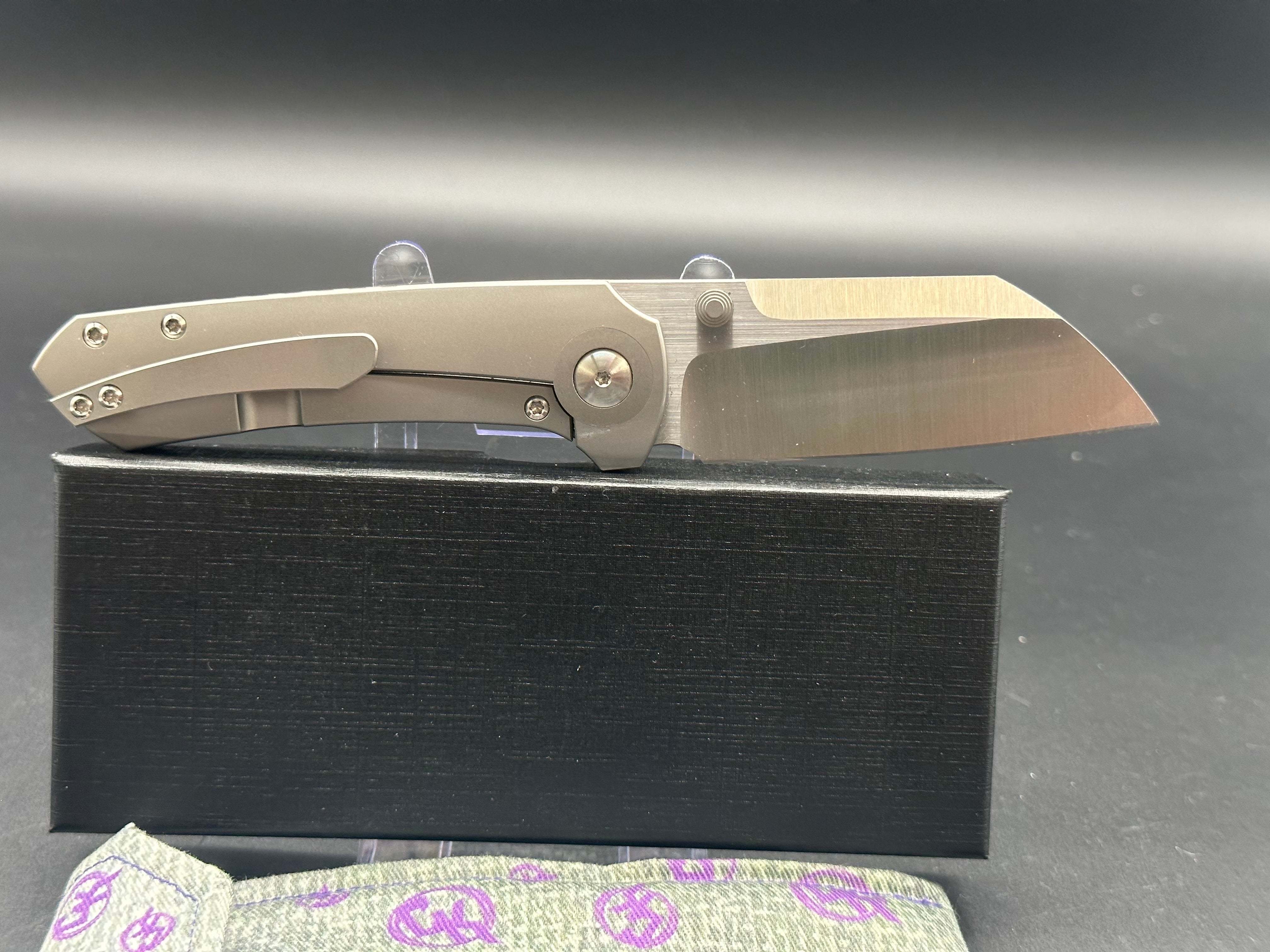 Christensen CK Knifeworks Maverick Titanium Folding Pocket Knife - Premium EDC Tool for Outdoor, Camping & Everyday Carry