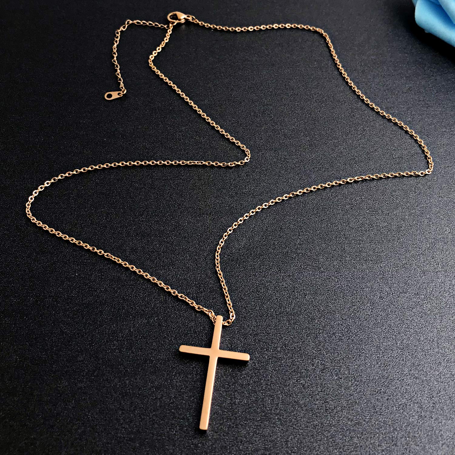 Elegant Small Cross Pendant Necklace for Women - Minimalist Religious Jewelry, Perfect Mothers Day & Birthday Gifts - Ideal for Church, Weddings & Everyday Wear