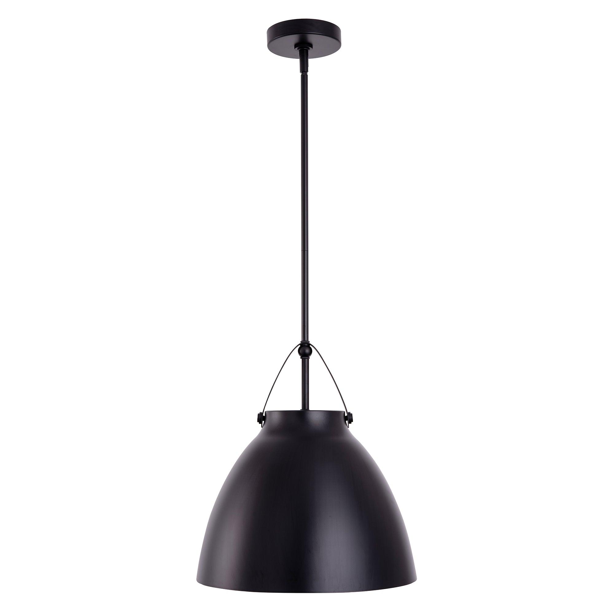 Modern 1-Light Metal Dimmable Pendant Light Fixture for Kitchen Island, Dining Room, or Bedroom - Adjustable Hanging Ceiling Lamp with Vintage Industrial Style