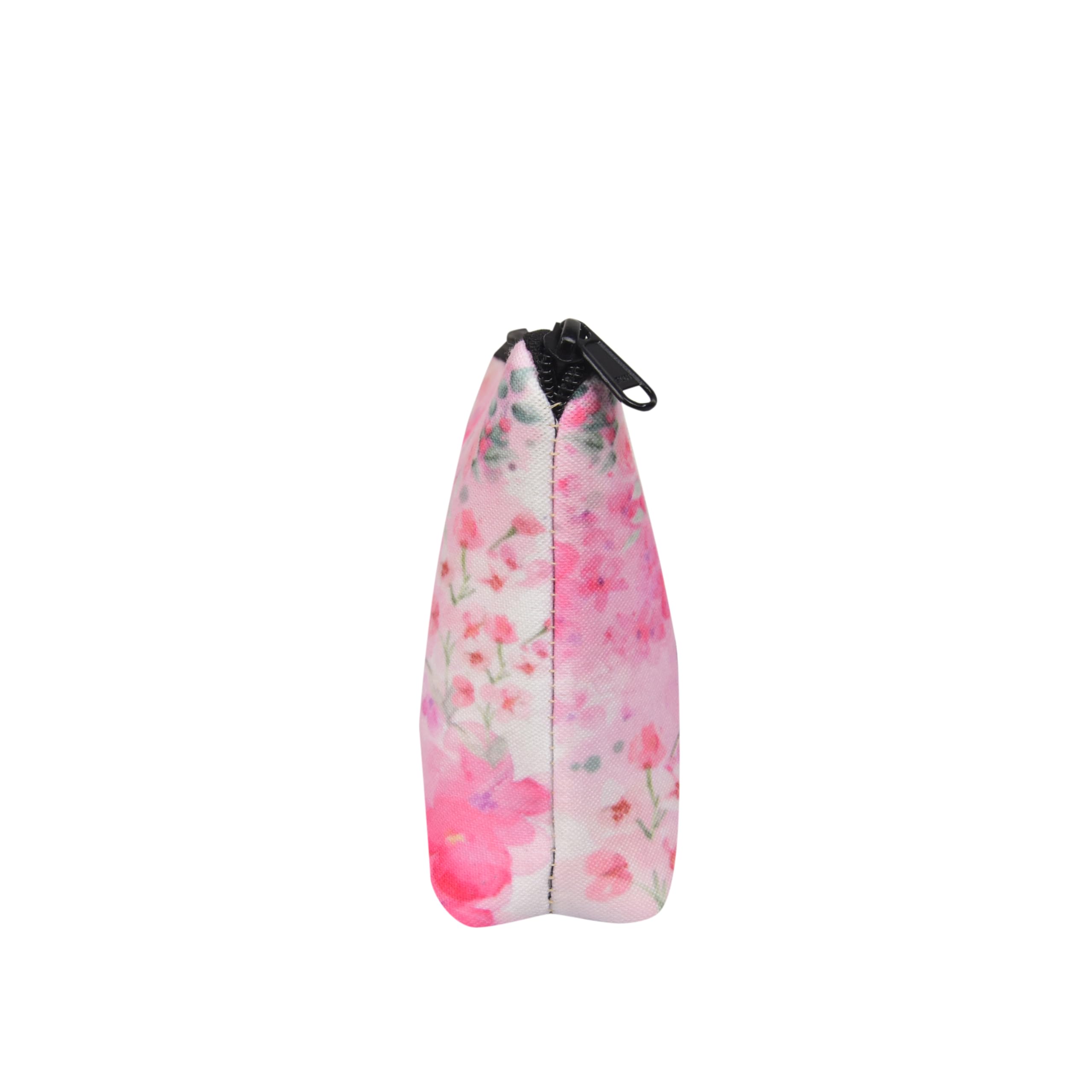 JELLIFY Pink Makeup Pouch for Women & Girls - Waterproof Canvas Cosmetic Bag with Recycled Lining - Perfect for Travel, Gym, and Everyday Essentials Storage