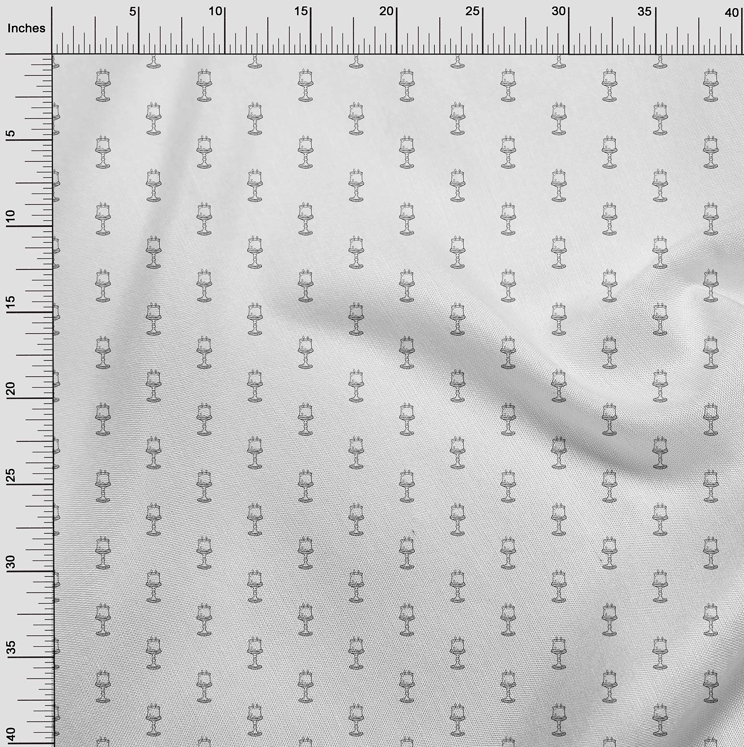 oneOone Silk Tabby White Fabric - 42 Inch Wide Retro Minimal Printed DIY Sewing Material for Clothing, Crafts & Home Decor (152 Yards) | Perfect for Dresses, Curtains, Quilting & Upholstery Projects