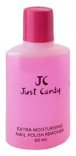 Just Candy Nail Polish Remover (60ml) - Gentle & Effective Acetone-Free Formula for Home & Salon Nail Care