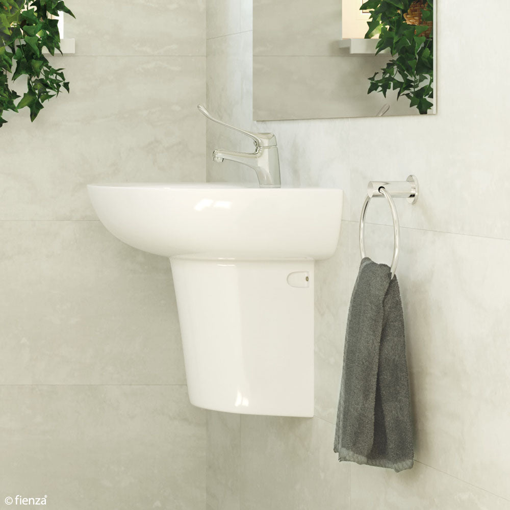 Fienza CARE2R Accessible Toilet Safety Kit with 40° Right-Hand Grab Bar & Blue Raised Toilet Seat - Ideal for Elderly & Disabled Bathroom Accessibility