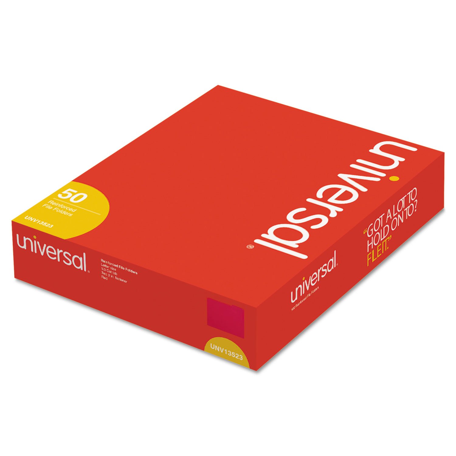 Red 1/3 Tab Letter Size Manila Folders with 2 Fasteners - 50 Pack/Box | Perfect for Office Filing, Document Organization & School Projects