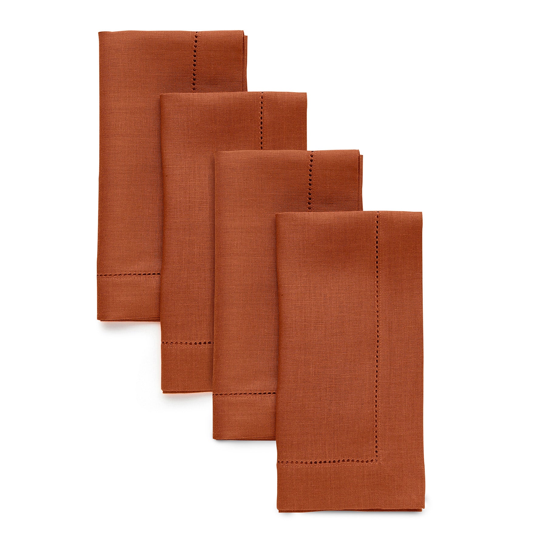 Premium Classic Hemstitch Napkins - 100% Cotton Linen Dinner Napkins for Formal Dining, Weddings & Special Occasions