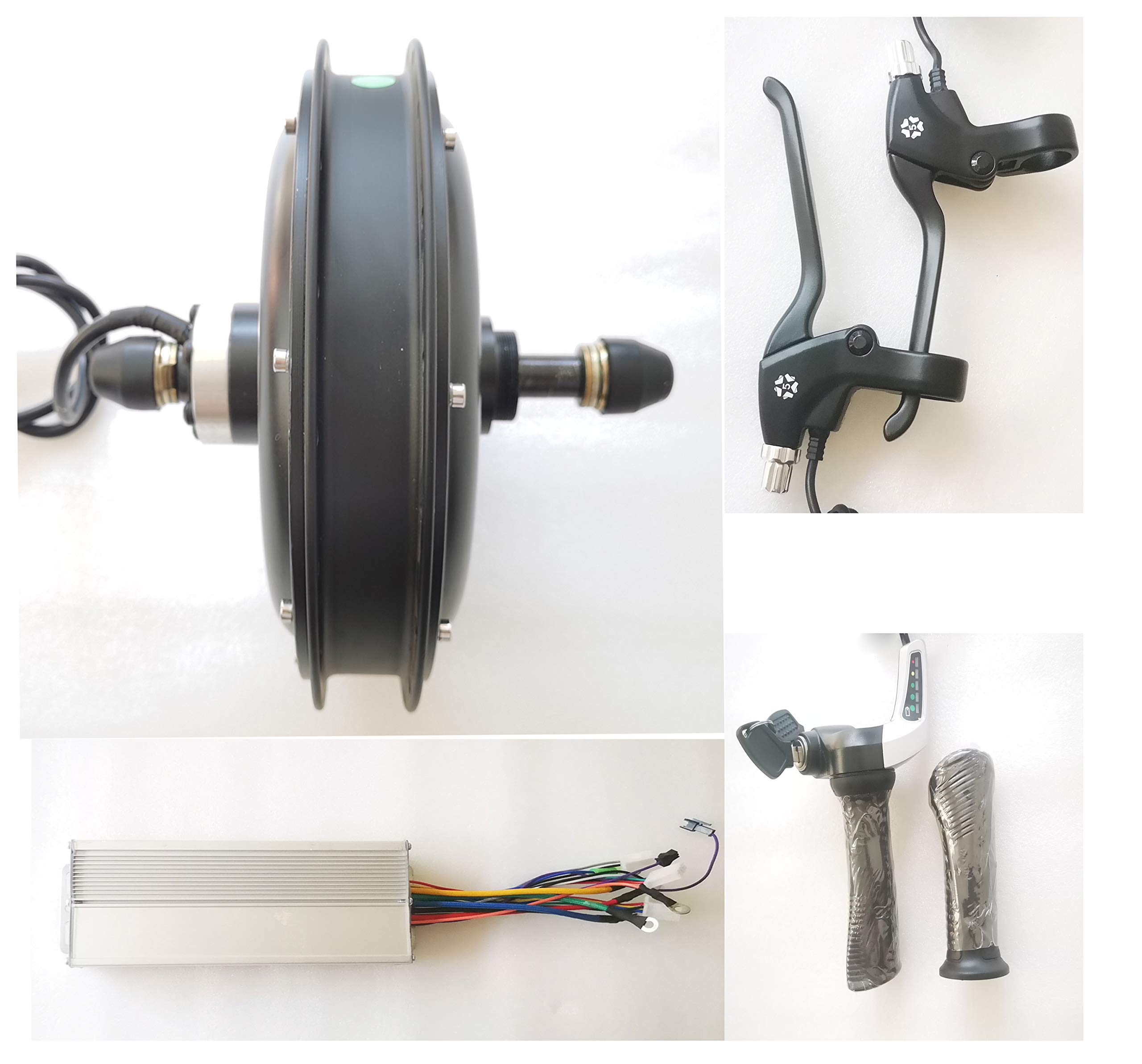 48V 1500W Electric Bike Conversion Kit with Wheel Hub Motor - Fat Tire eBike Conversion Kit with Speed Throttle for DIY Electric Bicycle Upgrade - Perfect for Commuting, Off-Road & Urban Riding