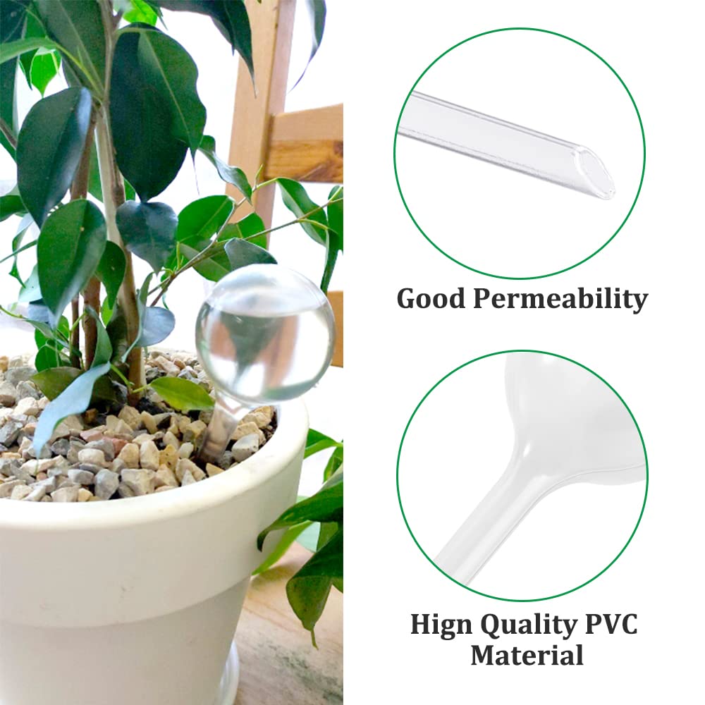 14 Pcs Clear Plastic Self-Watering Globes - Automatic Plant Watering Bulbs for Indoor & Outdoor Flowers, Herbs & Potted Plants | Perfect for Vacation Care, Garden Irrigation & Home Decor