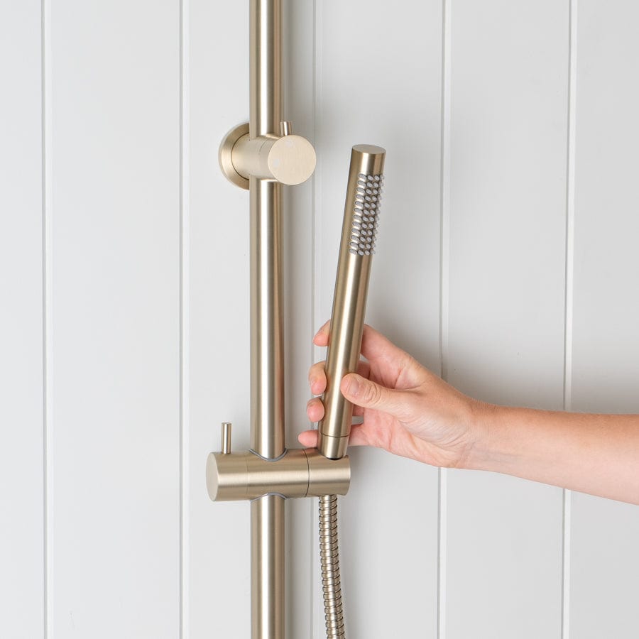Brushed Nickel Shower Faucet with Hand Shower - Modern Bathroom Fixture for Spa-Like Experience at Home