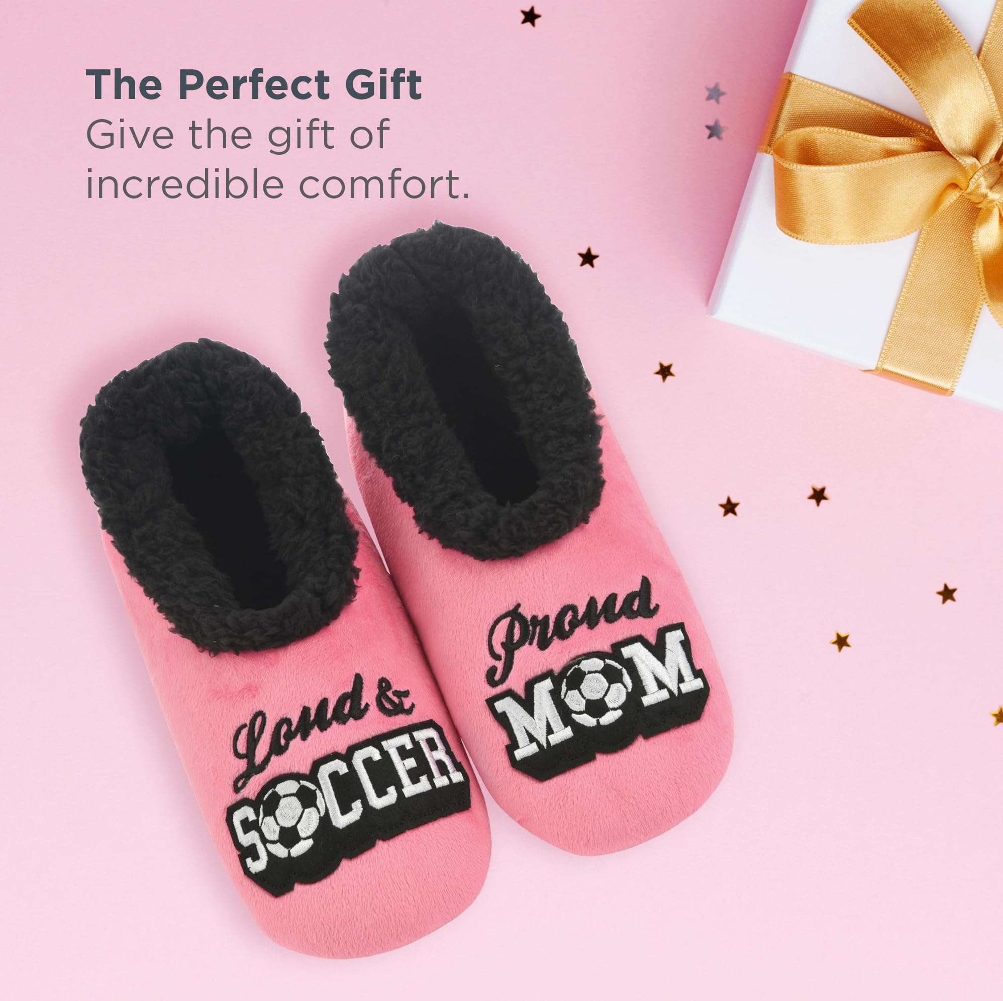 Cozy Non-Slip Fuzzy Slipper Socks for Women - Funny Pairable House Slippers by Snoozies | Perfect for Indoor Relaxation, Lounging & Gift Giving