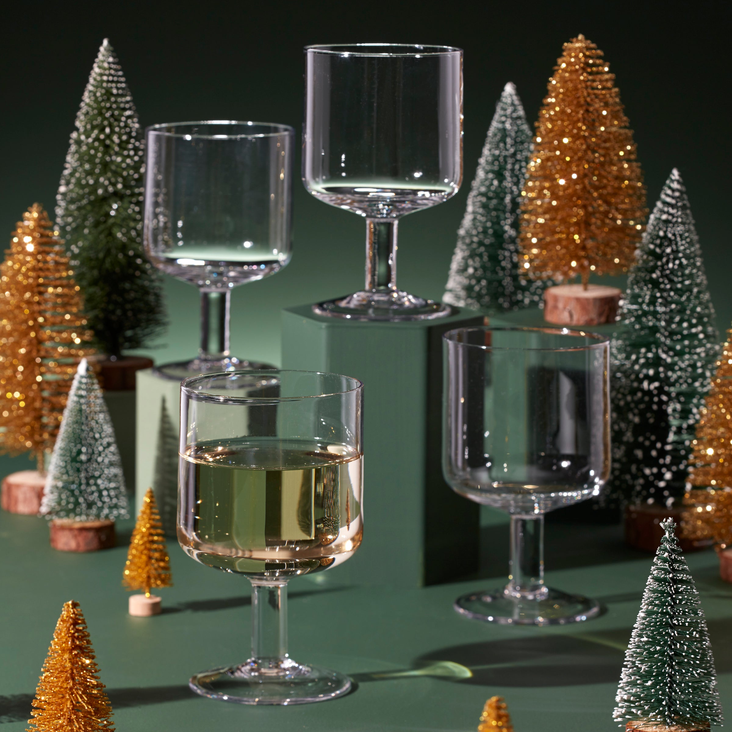 Premium Tuscany Classic Stackable Wine Glasses Set of 4 - Shatterproof Stemware for Red & White Wine - Perfect for Dinner Parties, Weddings & Home Entertaining