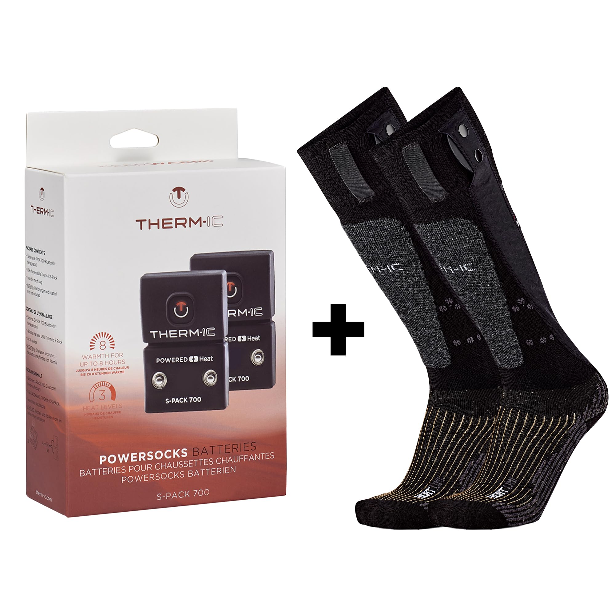 Thermic PowerSocks Set - Heated Socks with Rechargeable Batteries for Men & Women - Winter Warmth for Hiking, Skiing & Outdoor Activities