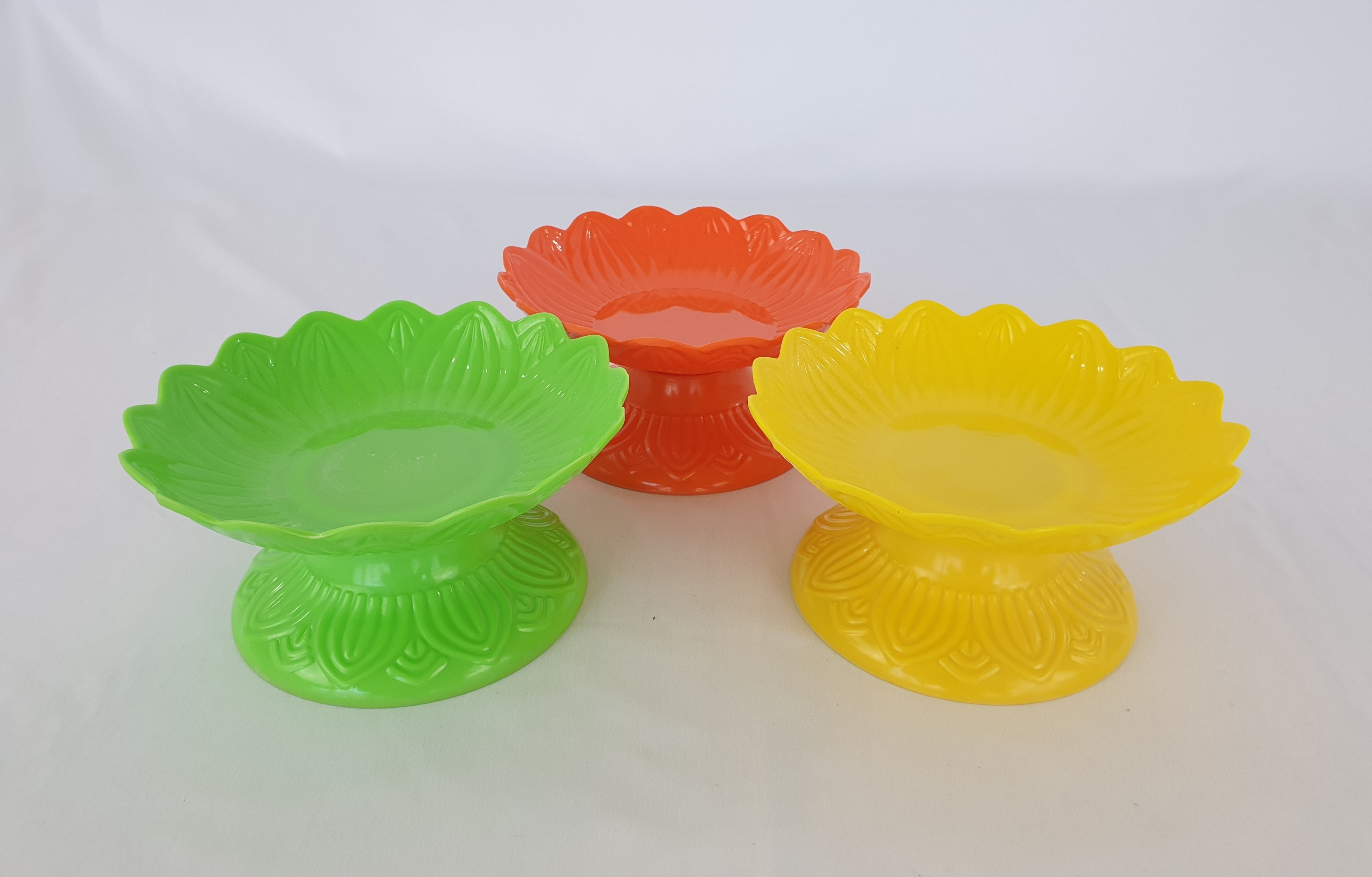 6-Piece Melamine Bowl Set with Floral Design - Durable & Lightweight for Outdoor Picnics, Parties, and Everyday Dining
