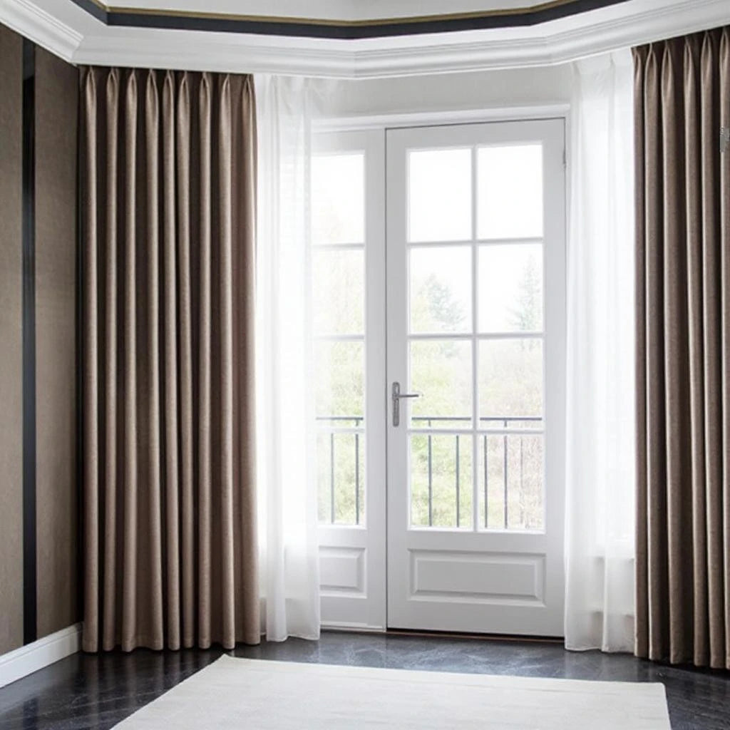 Custom Blackout Linen Curtains for Bedroom & Living Room - Thermal Insulated Window Drapes with Noise Reduction - Perfect for Home, Office, and Nursery Decor