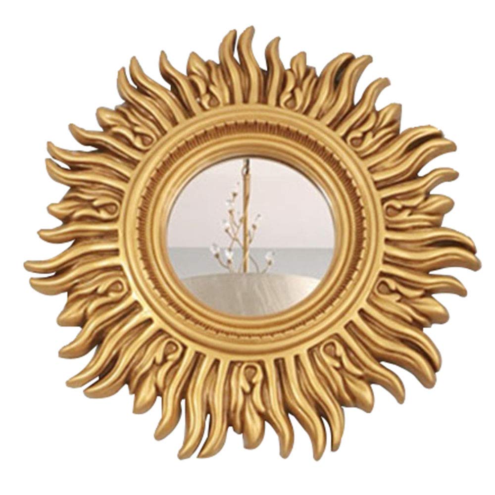 Vintage European Style Round Bathroom Mirror - Antique Gold, Silver & Bronze Wall Hanging Vanity Mirror for Shaving, Living Room, Bedroom & Corridor Decor - Perfect for Home Makeup Station & Interior Design