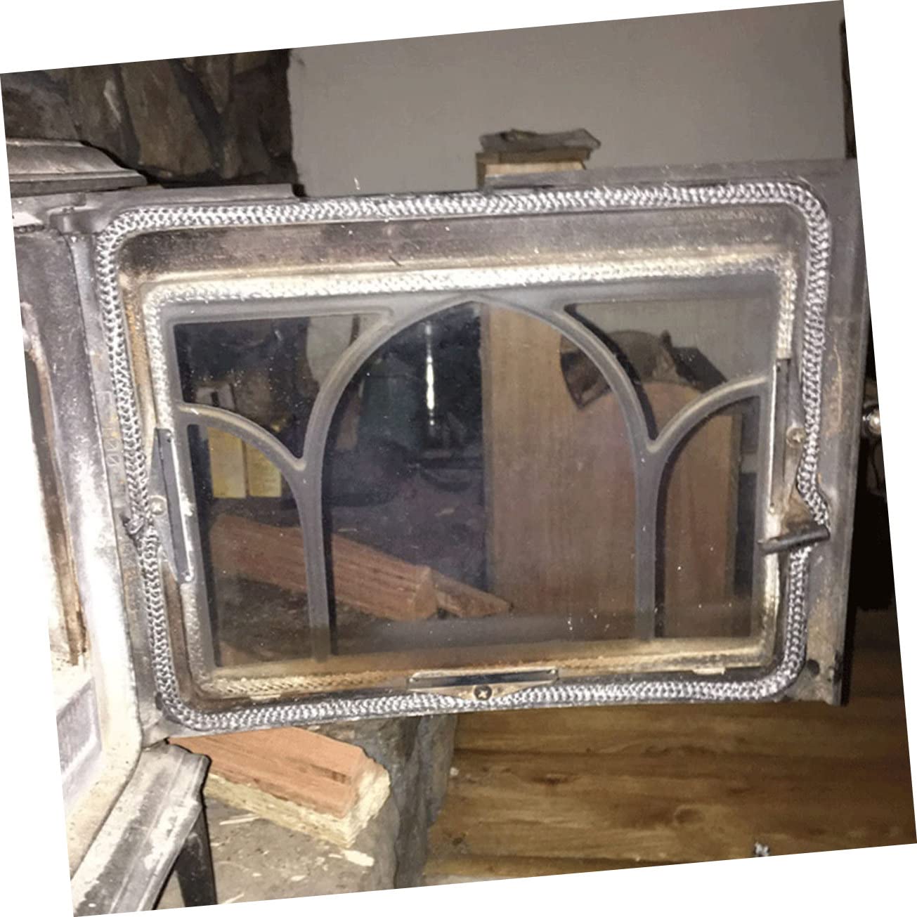 Veemoon Wood Stove Door Seal Replacement - High Temperature Fireproof Fiberglass Gasket Tape for Wood Burning Stoves, Fireplace & Oven Door Repair - Perfect for Home Heating, Camping & Outdoor Use