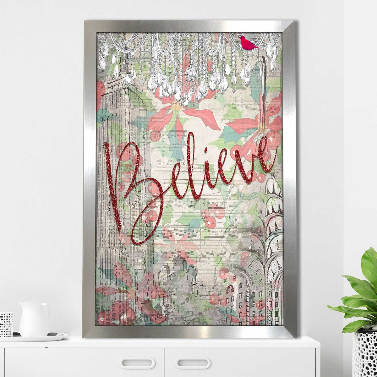 Believe Inspirational Quote Print on Acrylic - Motivational Wall Art for Home, Office & Gift - Perfect for Living Room, Bedroom Decor & Housewarming Present