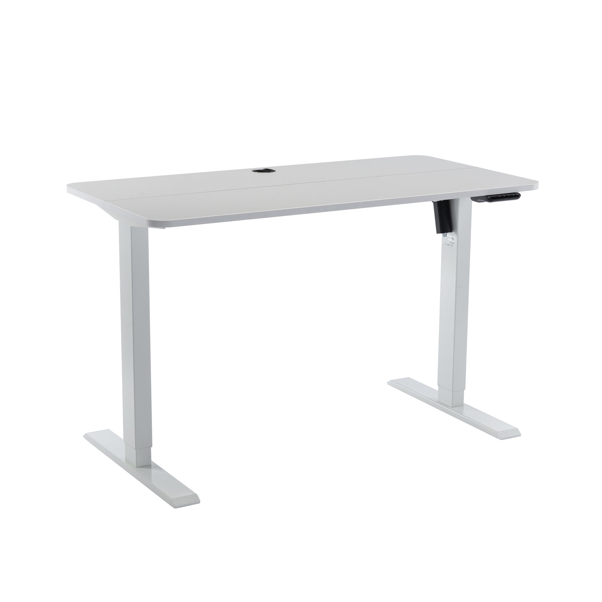 1.2m Adjustable Height Sit Stand Desk in White - Ergonomic Home & Office Workstation for Comfortable Standing & Sitting