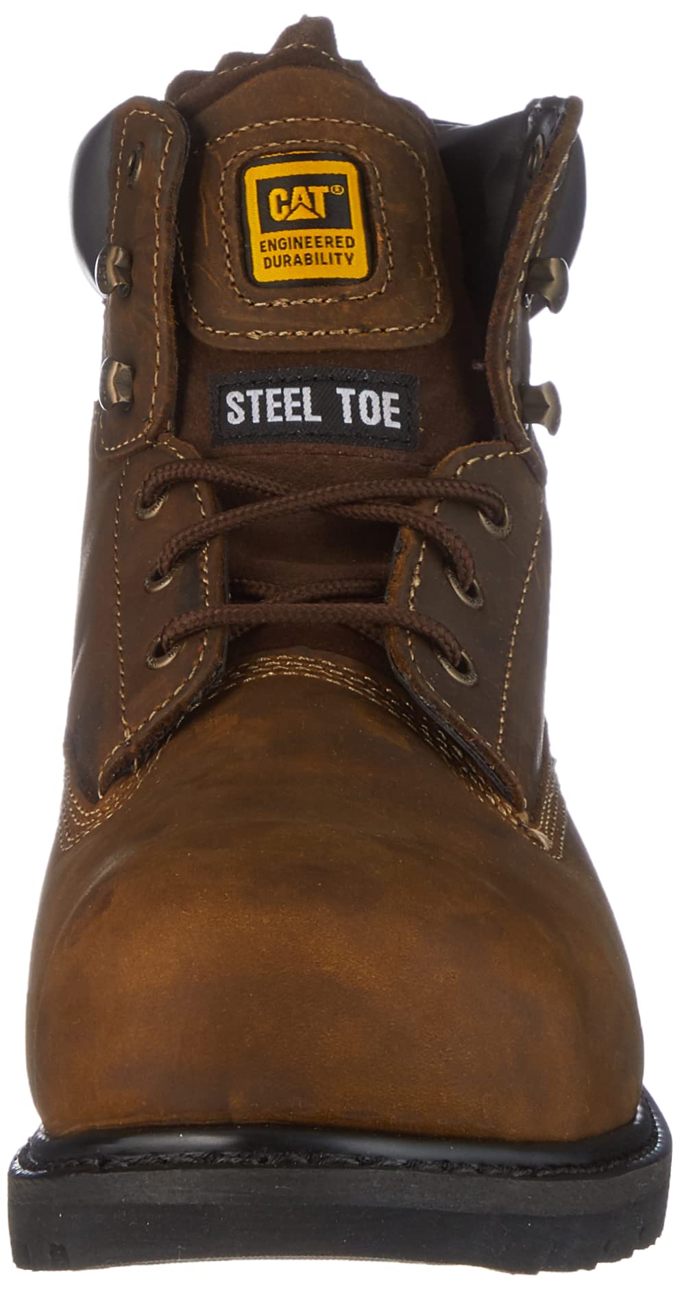 Cat Footwear Men's Safety Boots - Steel Toe Work Boots for Construction & Industrial Use, UK Size 6 (US Size 7) - Durable Slip Resistant Shoes for Outdoor Work & Heavy Duty Jobs