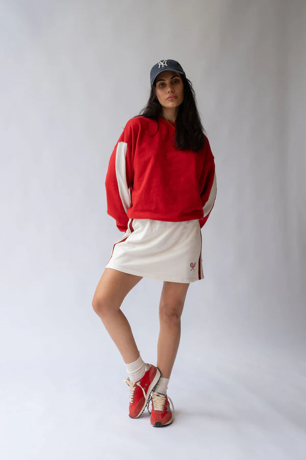Ciao Bonjour Cherry Print Sweatshirt - Stylish Casual Pullover for Women | Perfect for Travel, Outings & Everyday Wear