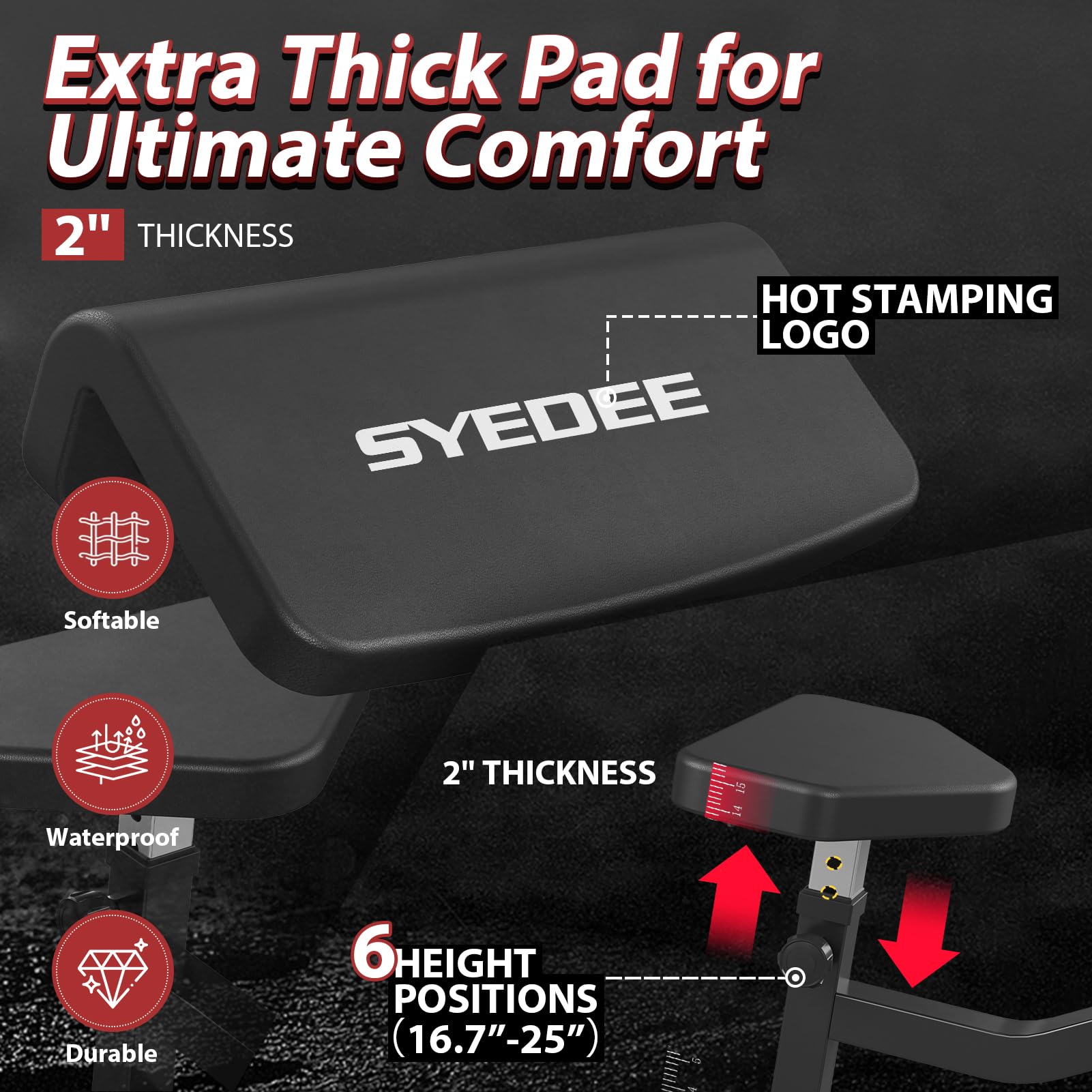 Mikolo Plate Loaded Preacher Curl Bench - Adjustable 2-in-1 Bicep & Tricep Workout Machine for Home Gym Strength Training | Perfect for Arm Muscle Building & Home Fitness Workouts