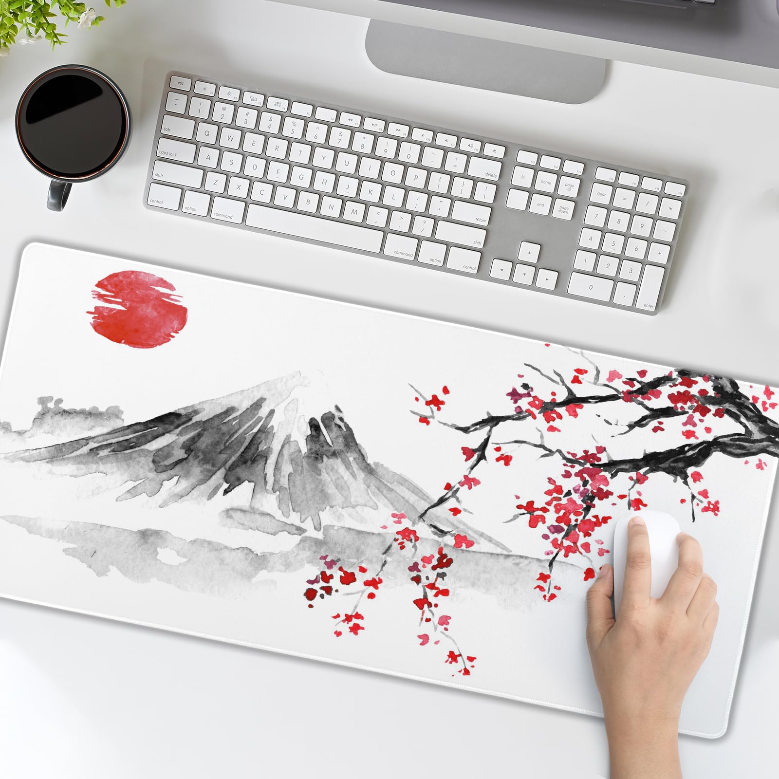 Cherry Blossom Gaming Mouse Pad - Large Non-Slip Desk Mat for Work & Gaming