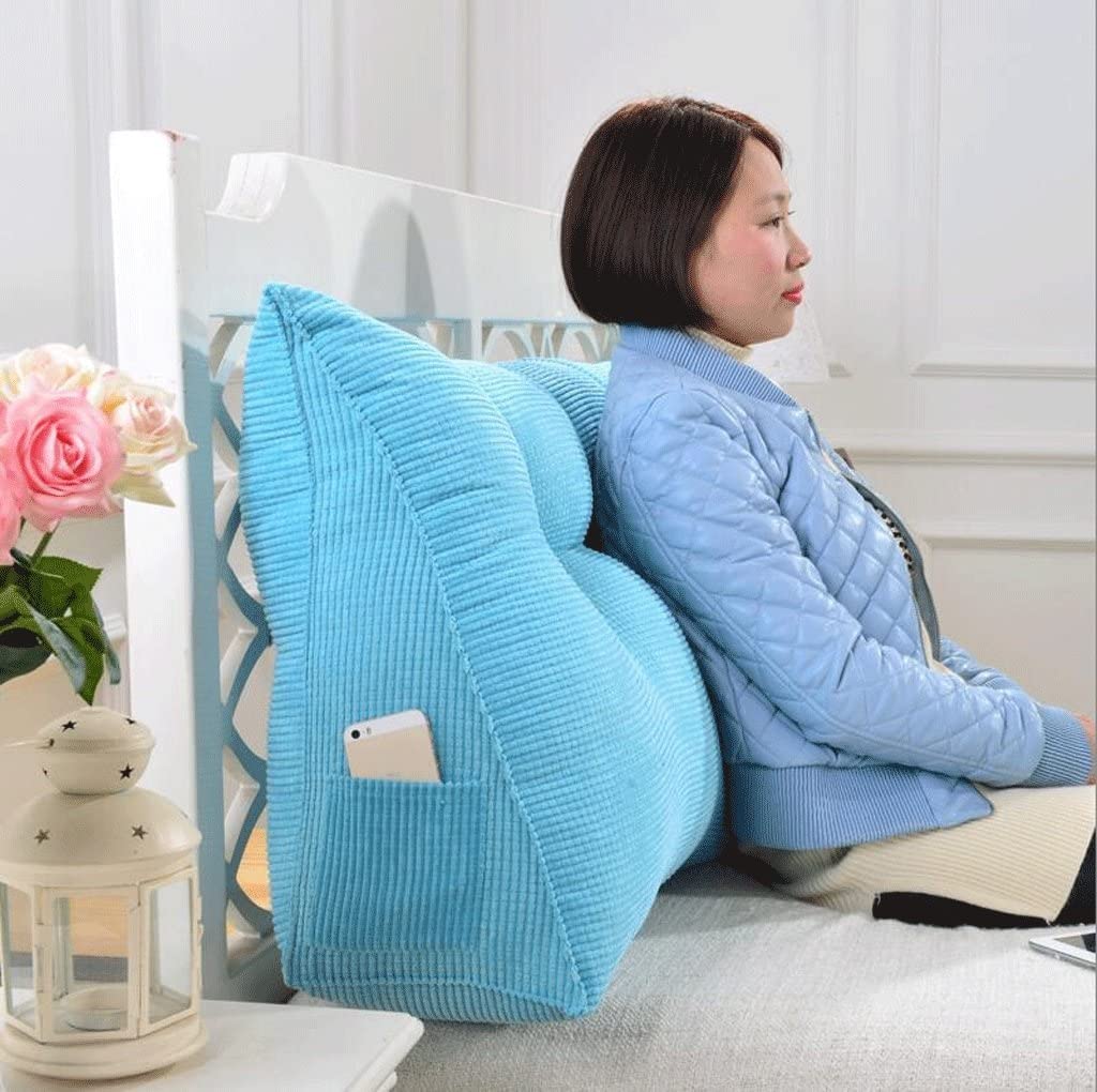 Triangular Headboard Pillow - Large Bed Rest Support Pillow for Reading, Watching TV & Relaxing in Bed - Orthopedic Lumbar Cushion for Day Beds, Bunk Beds & Sofas - Perfect Back Support for Home, Dorm & Office Use