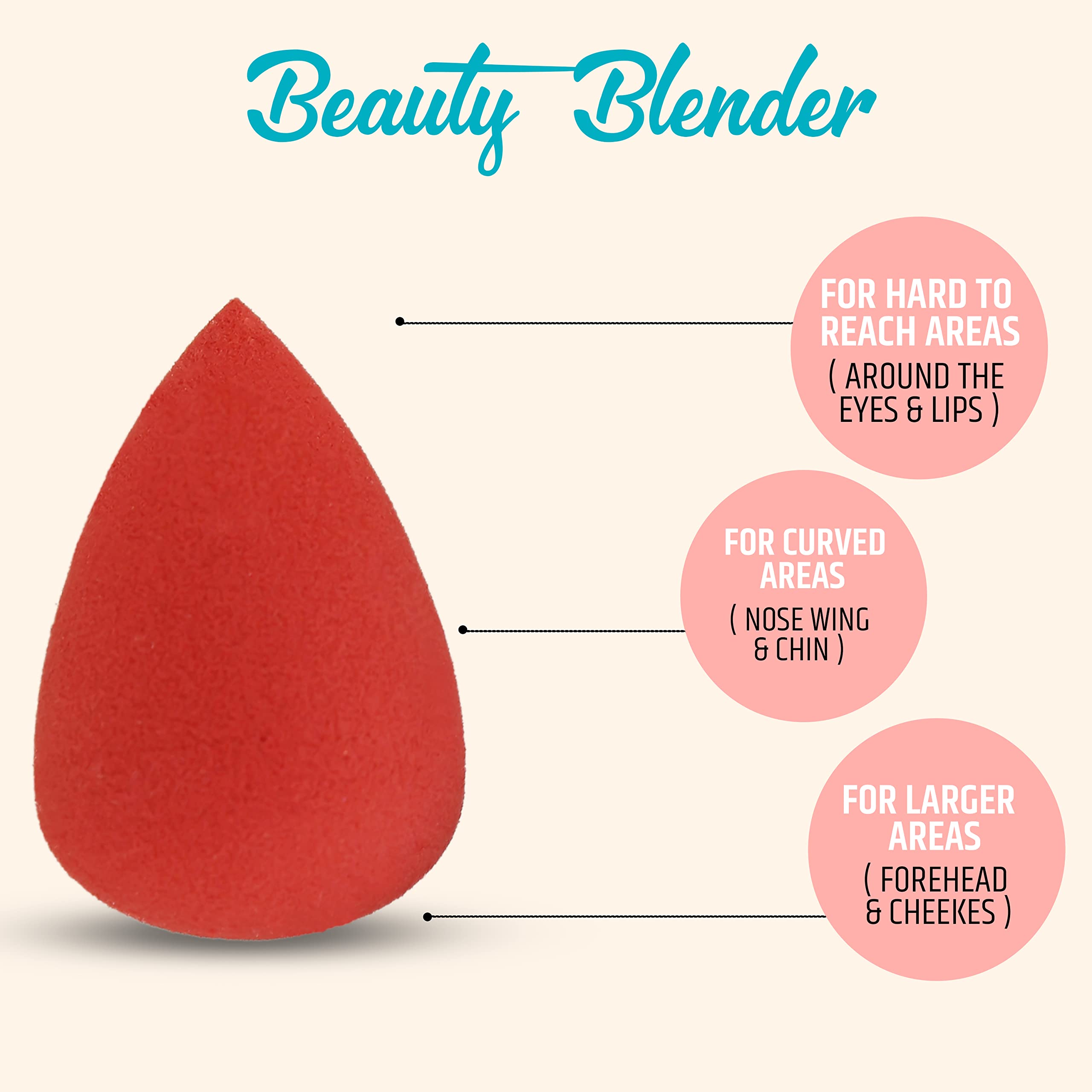 **Insight Cosmetics Mini Beauty Blender Sponge (3-Pack) - Perfect for Makeup Application, Blending, and Travel**