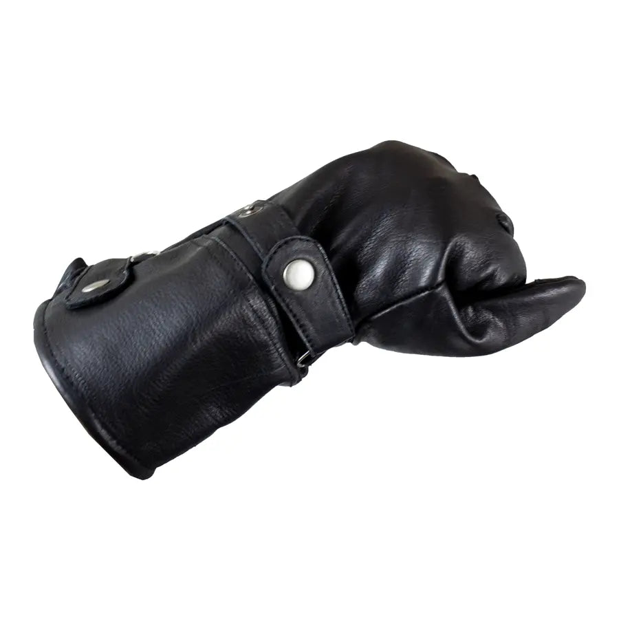 Premium Men's Leather Gauntlet Motorcycle Gloves - Durable Biker Gloves for Harley, Cruiser & Touring - Windproof & Protective Riding Gear for Long Distance & Commuting