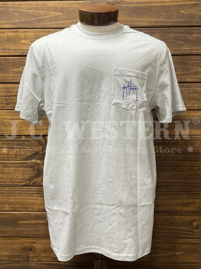 Guy Harvey GHV56001 SLG Men's Bill Collector Short Sleeve T-Shirt - Silver Grey Fishing Shirt for Outdoor Activities & Casual Wear