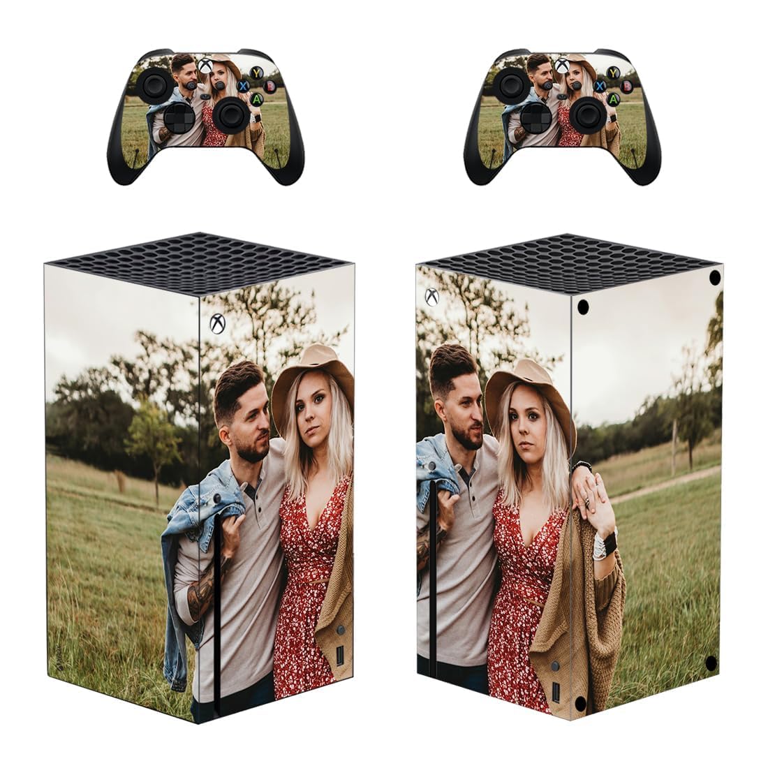 Custom Full Body Vinyl Skin Stickers Decal Cover for Xbox Series X Console & Controllers - Personalized Photo Design - Perfect for Gaming Protection & Style Enhancement