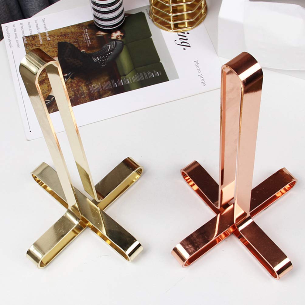 Rose Gold Paper Towel Holder & Dispenser - Sturdy Kitchen, Bathroom, Hotel Towel Stand for Home & Commercial Use | Elegant Storage Solution for Paper Towels & Toilet Paper Rolls
