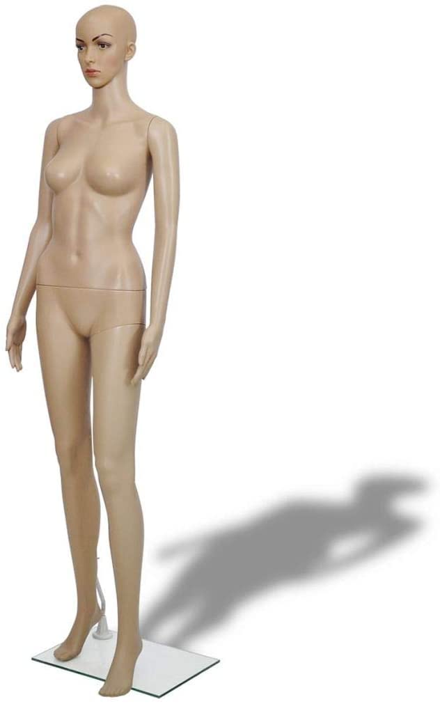 Female Mannequin for Shop Window Display - Rotatable & Portable with Metal Base & Calf Pin - Perfect for Retail Stores, Boutiques, and Fashion Showrooms