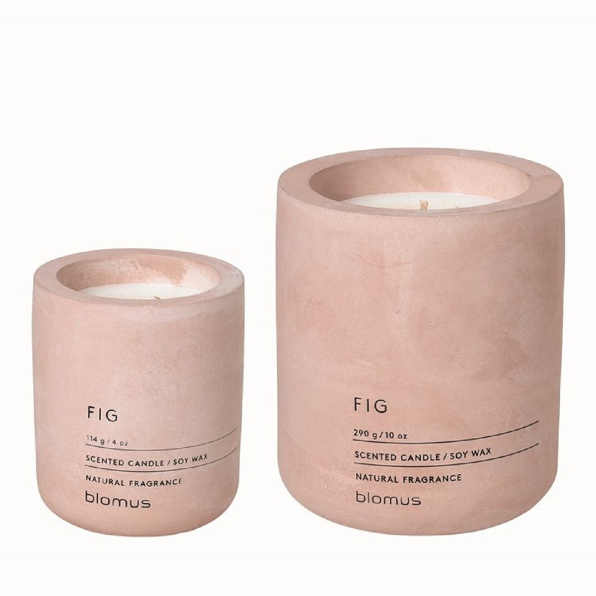 FRAGA Scented Candles in Concrete Holder - Set of 3, Handmade Soy Wax Candles for Home Decor, Relaxation & Romantic Ambiance