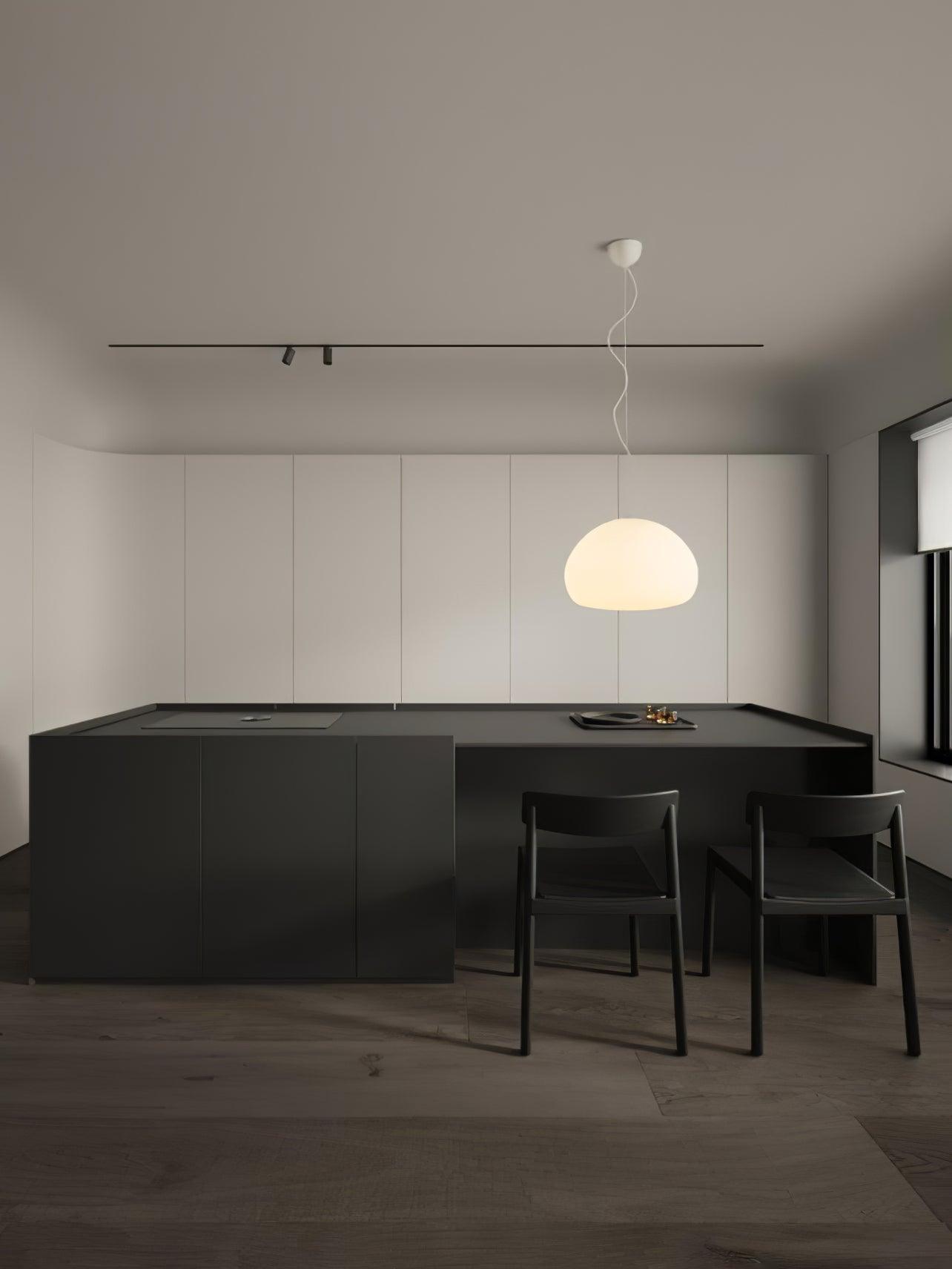 Aqua Sphere Pendant Light - Modern Glass Hanging Chandelier for Kitchen Island, Dining Room & Bedroom Lighting - Water Drop Design Ceiling Fixture