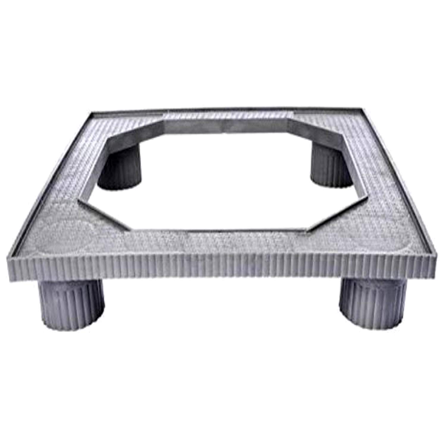 Heavy Duty Plastic Refrigerator Stand for Single/Double Door Fridges 150-390L - Durable Grey Base with Non-Slip Feet - Perfect for Kitchen, Garage, or Basement Storage