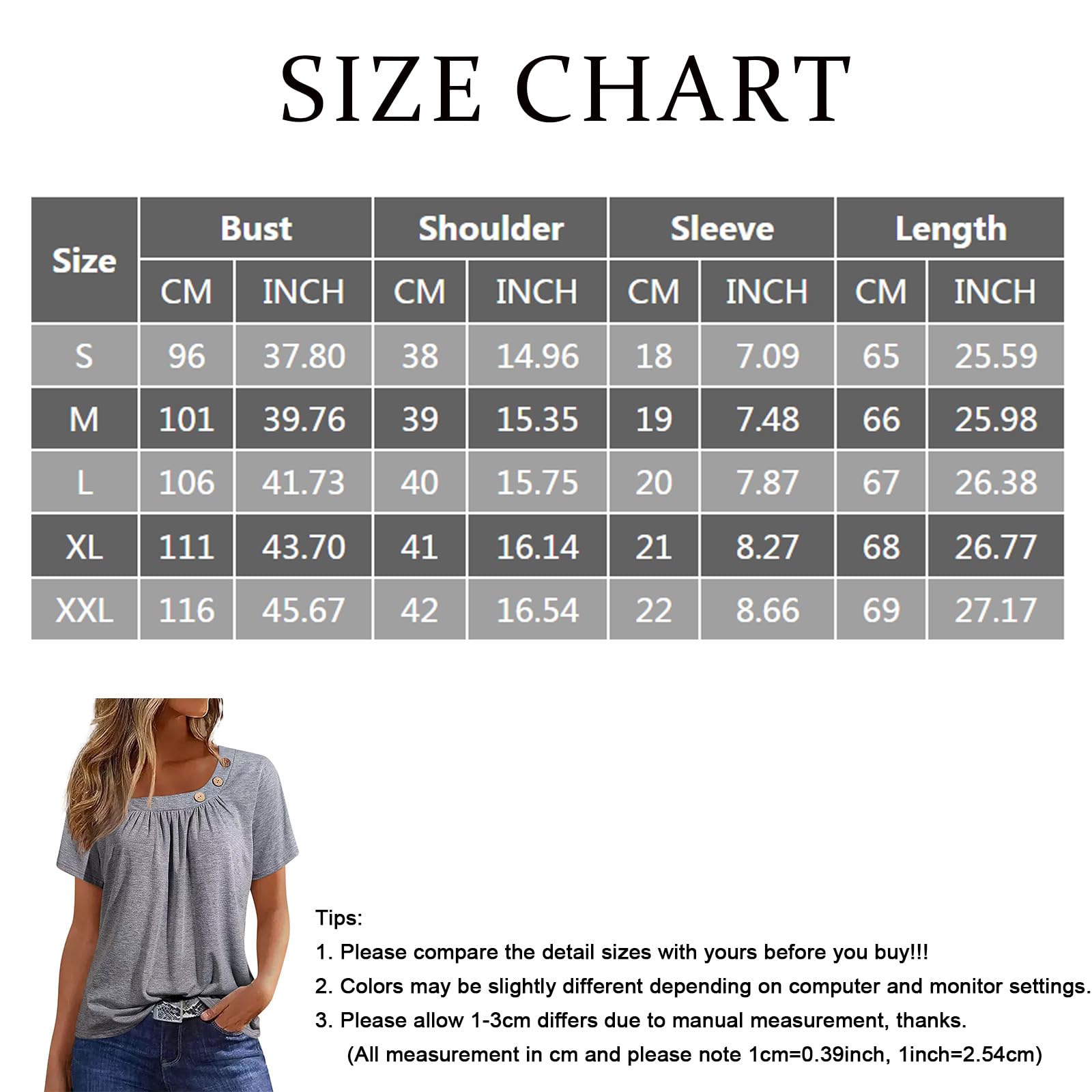 Trendy 2024 Summer Tops for Women - Short Sleeve Button Down Shirts with Crewneck & V-Neck Styles | Cute Casual Blouses & Dressy Tees for Going Out, Office Wear & Weekend Outfits