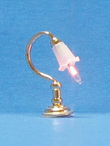 1/2 Scale Canted Shade Desk Lamp - Miniature Dollhouse Lighting for Victorian Style Decor | Perfect for Dollhouse, Model Train, Miniature Room Displays & Collectors