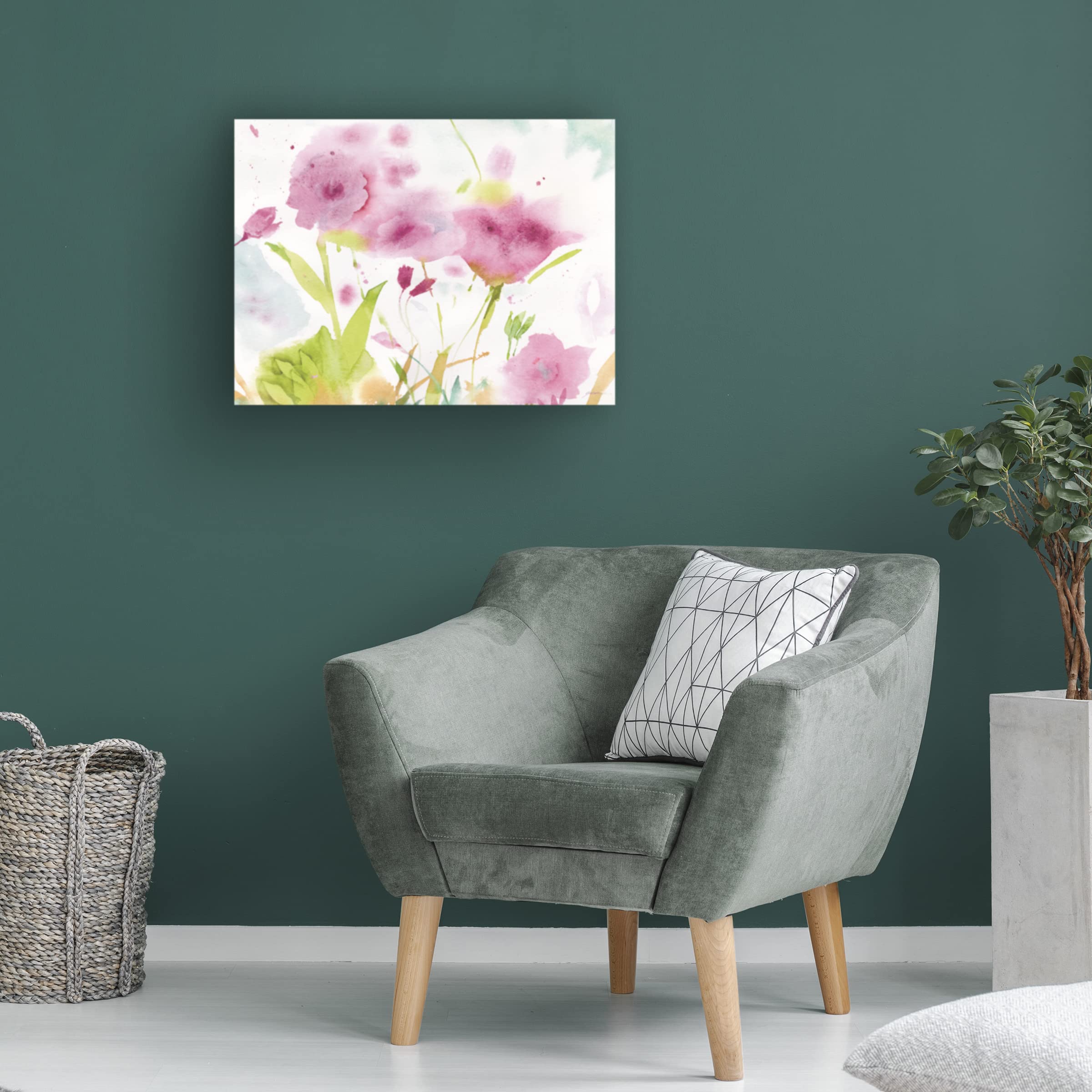 Sheila Golden 'Magenta Moment' Abstract Canvas Wall Art - Modern Home Decor for Living Room, Bedroom & Office