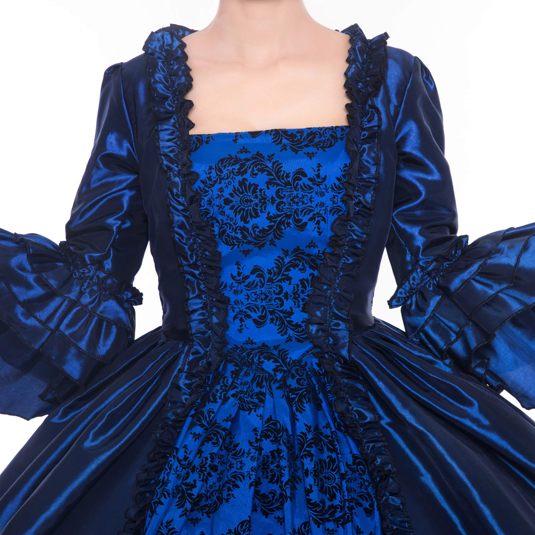 Victorian Renaissance Queen Dress for Women - Elegant Long Rococo Masquerade Ball Gown | Perfect for Costume Parties, Halloween, Cosplay & Historical Reenactments