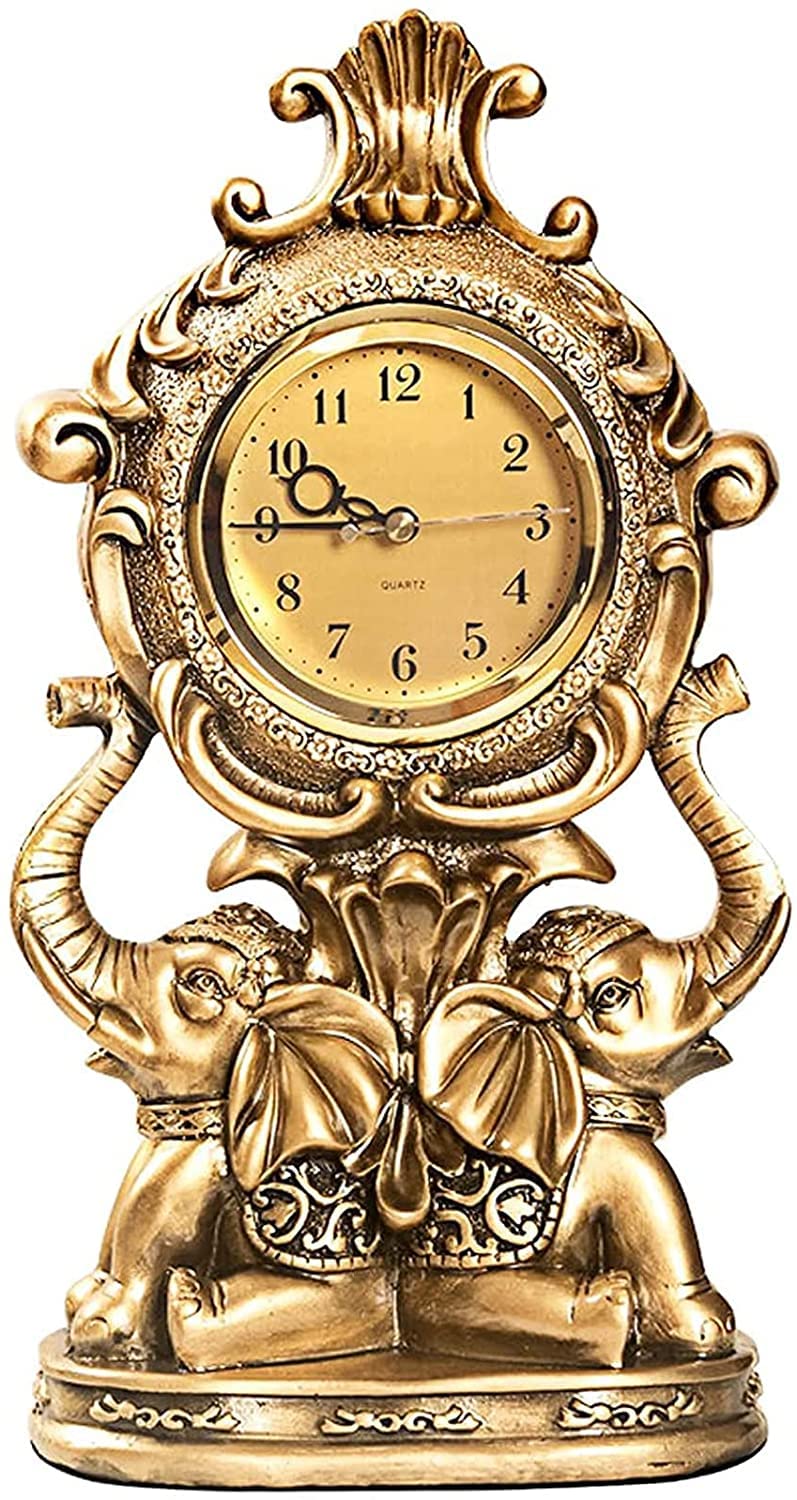 Vintage Battery-Operated Desk Clock - Retro Mantel Clock for Home, Office & Living Room Decor | Perfect for Fireplace, Bedside Table & Bookshelf Display