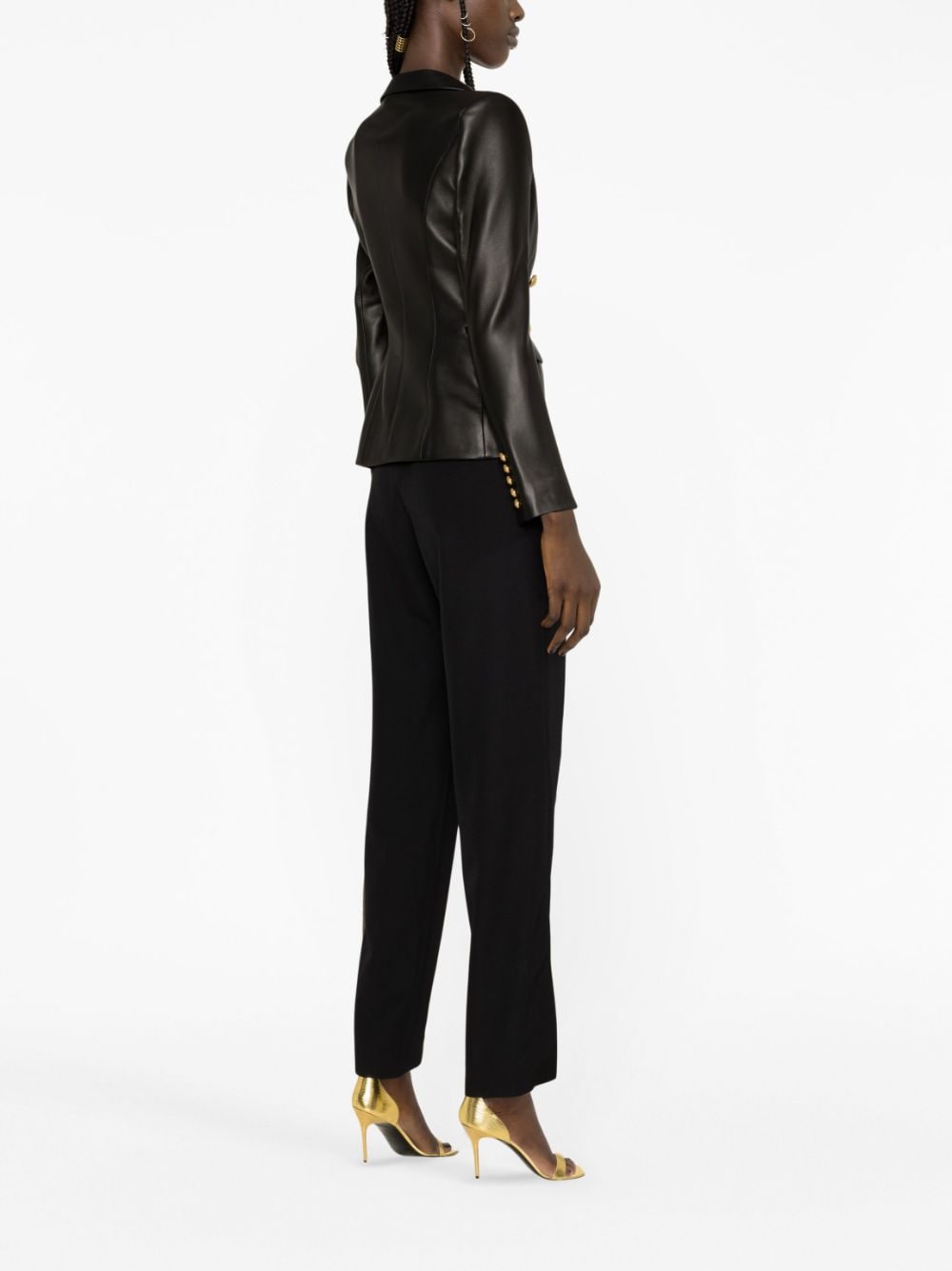 Balmain Black Leather Jacket for Men & Women | Stylish Designer Outerwear for Fall & Winter Fashion | Perfect for Parties, Night Out & Casual Wear