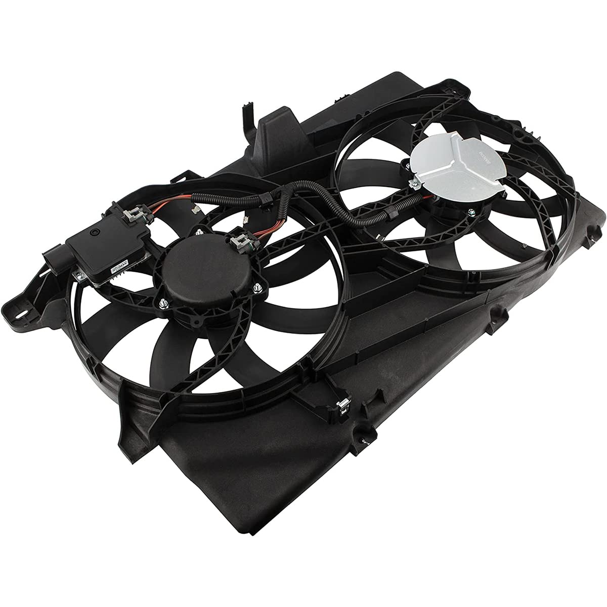 Dual Cooling Fan Assembly with Condenser Radiator for Ford Edge & Lincoln MKX 2007-2015 - Replacement Parts #622040, FA70600, FA70796, 7T4Z8C607A, 7T4Z8C607B, CT4Z8C607B, 621-392 - Perfect for Engine Overheating Prevention & AC System Repair
