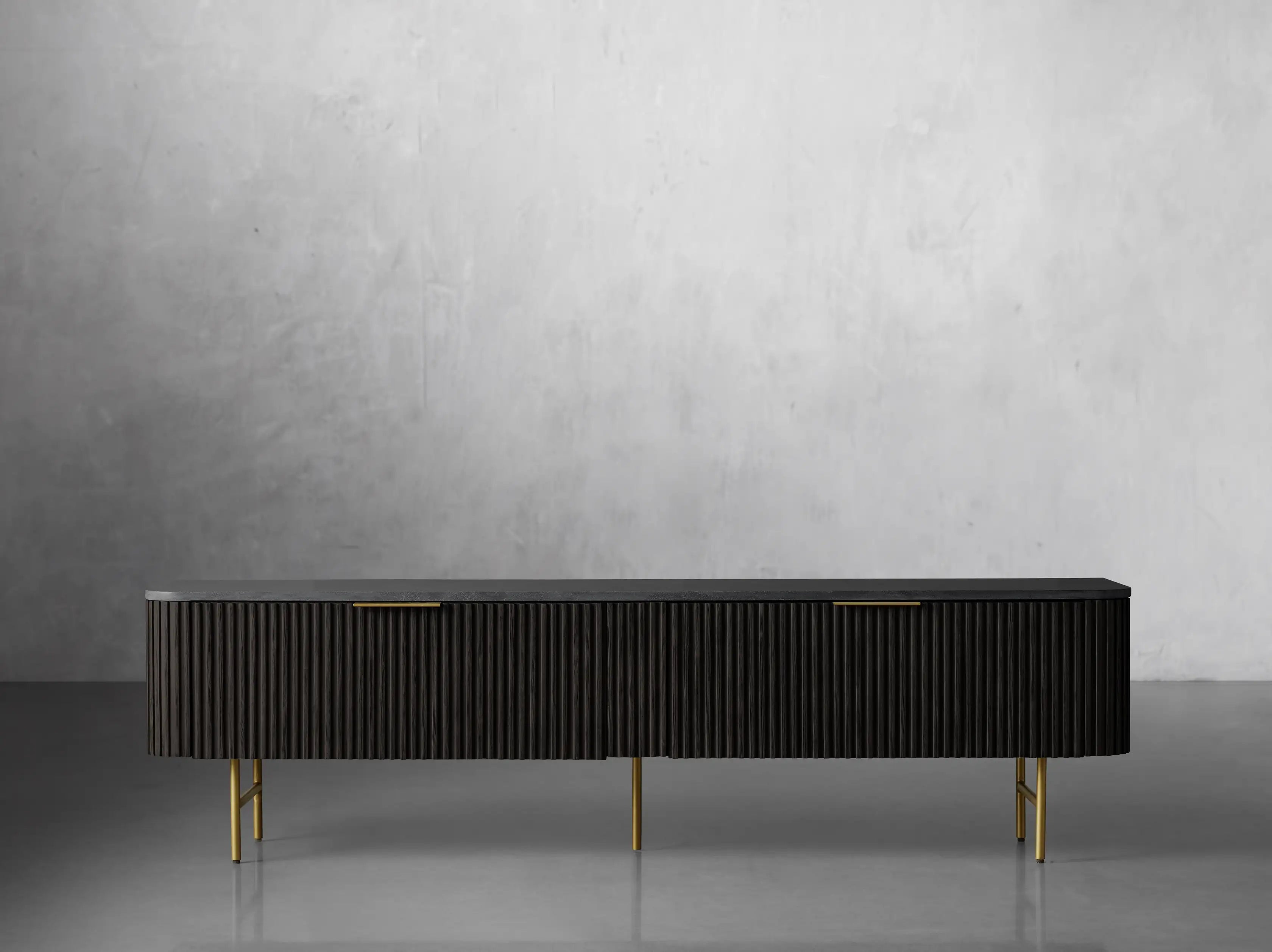 Fimley Low Media Console - Modern TV Stand with Storage for Living Room, Bedroom & Home Theater - Perfect for Organizing Electronics & Entertainment Systems