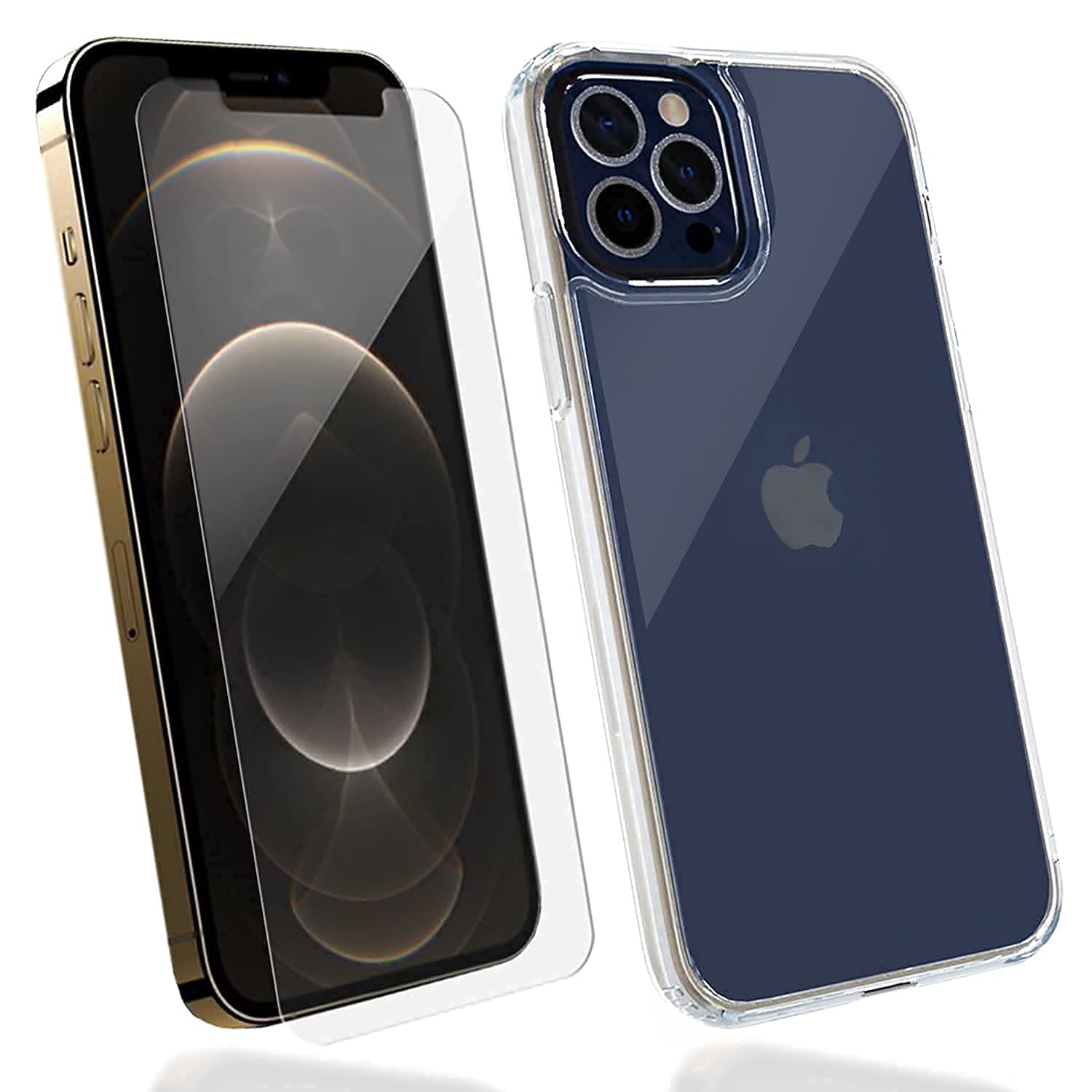Whitestone Premium Dome Glass Screen Protector & Clear Case for iPhone 12 Pro Max (6.7