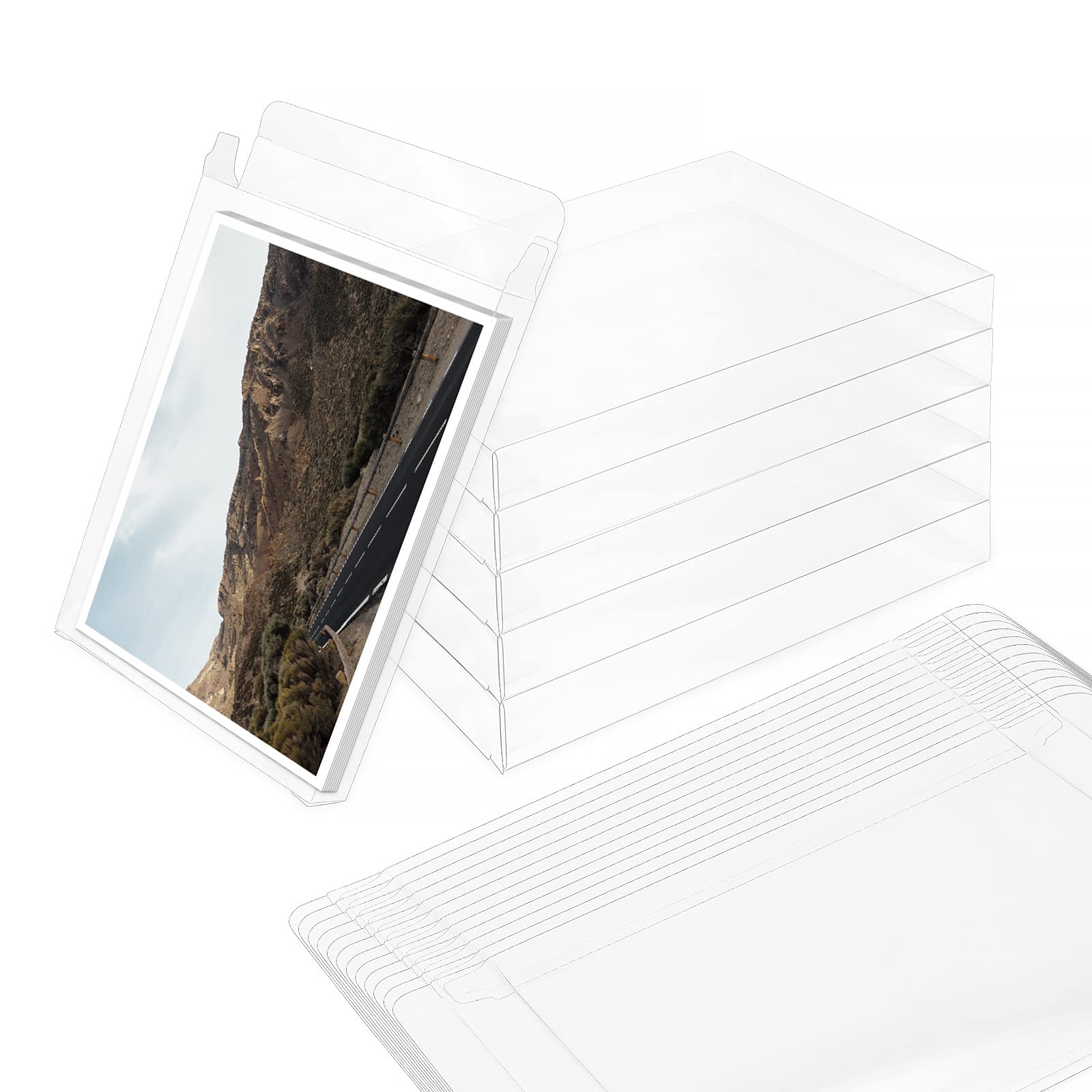 40 Pack Clear PET Plastic Storage Boxes - 5.91